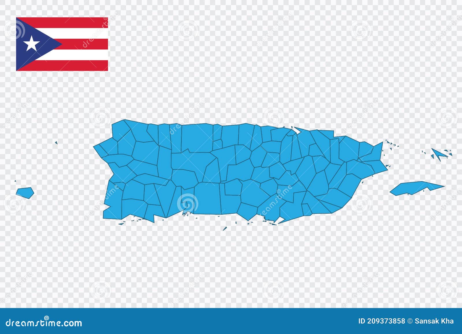 Carte Et Drapeau De Puerto Rico Illustration de Vecteur Illustration