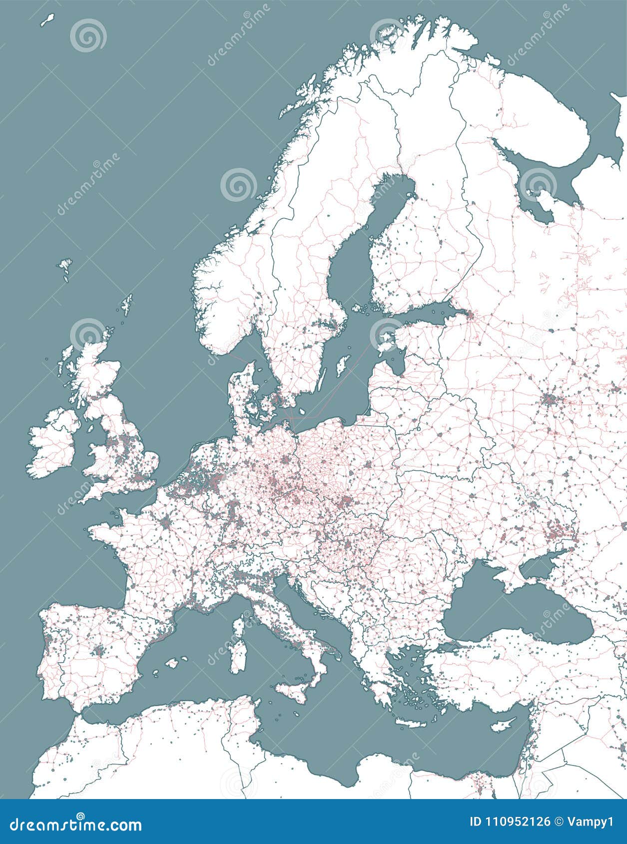 Carte Ferroviaire Et Politique De Leurope Et De Lafrique