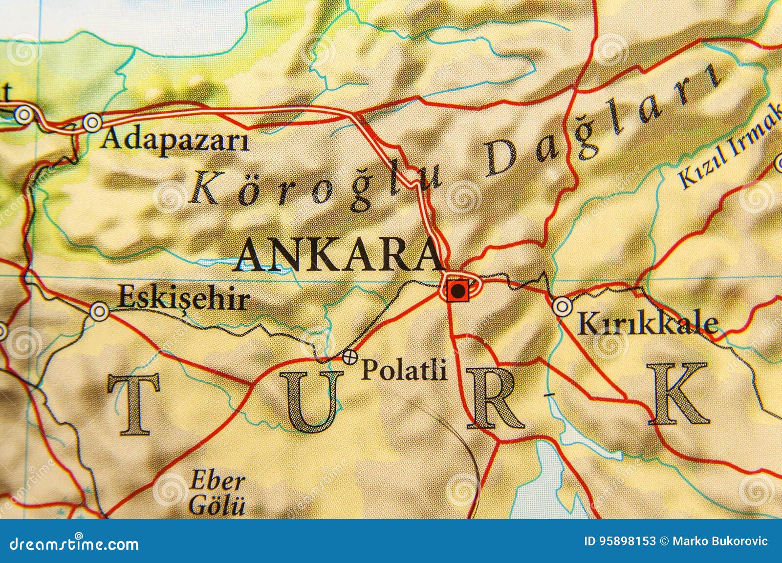 Carte Géographique De Pays Européen Turquie Avec La Capitale