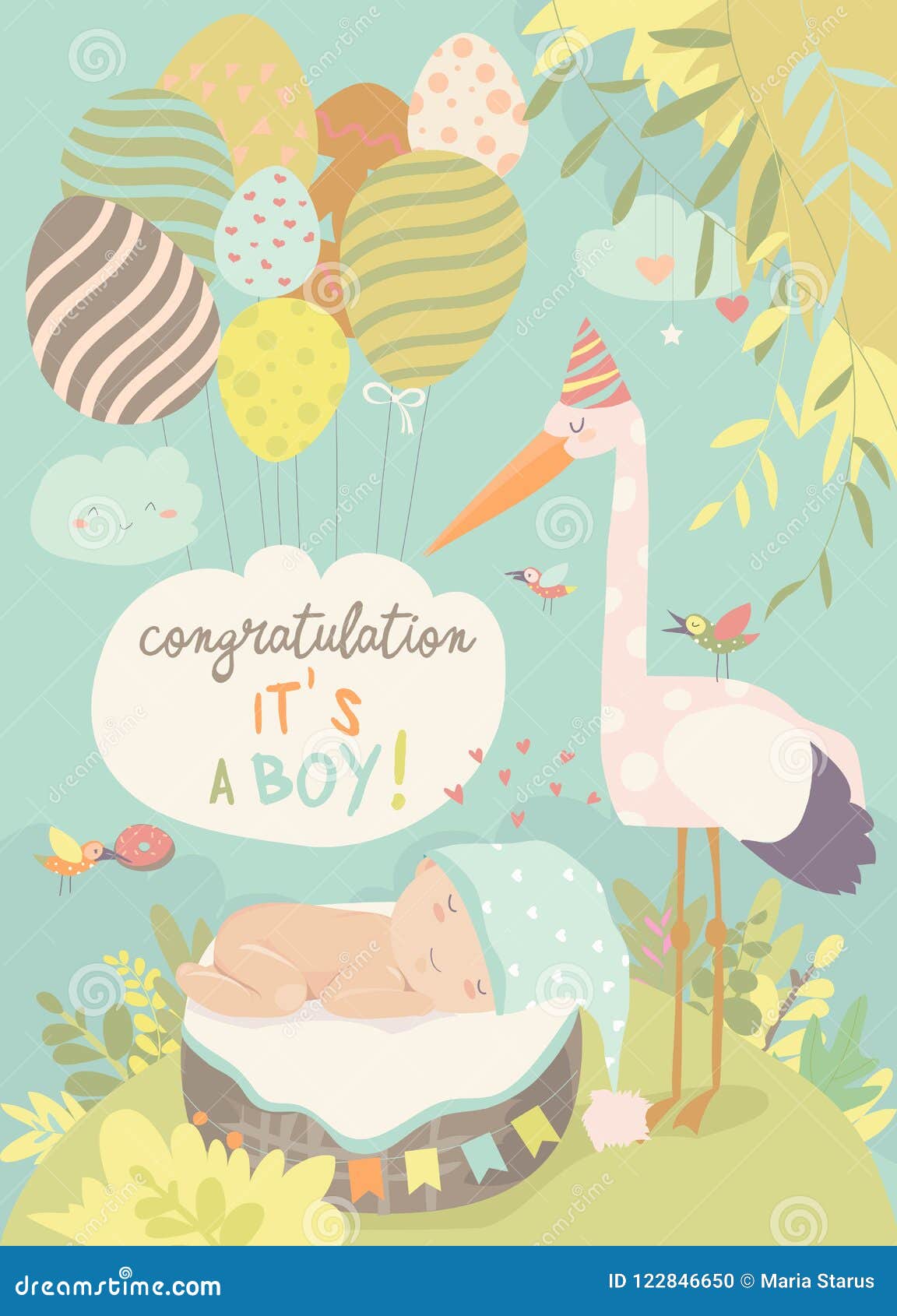 Carte Gentille Avec La Cigogne Et Le Bebe Illustration De Vecteur Illustration Du Porte Cadeau Carte Gentille Avec La Cigogne Et Le Bebe Illustration De Vecteur Illustration Du Porte Cadeau
