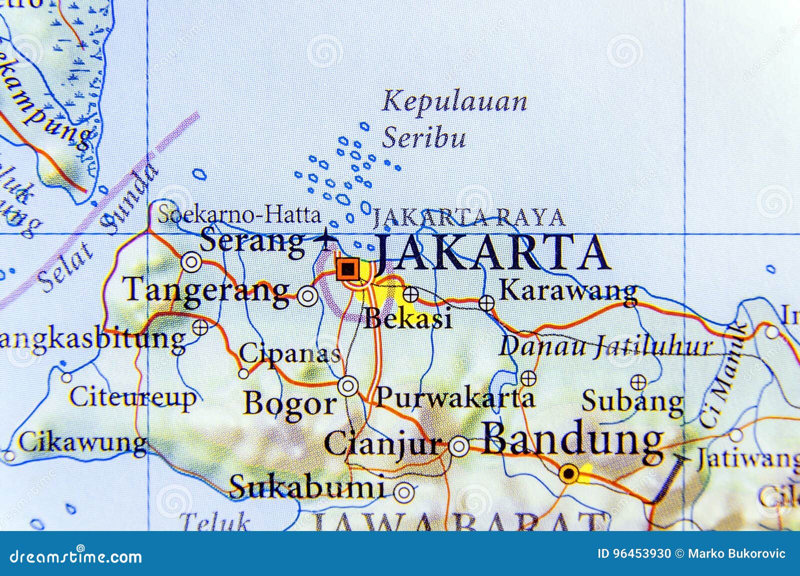  Carte  G ographique De Capitale Jakarta De L Indon sie 