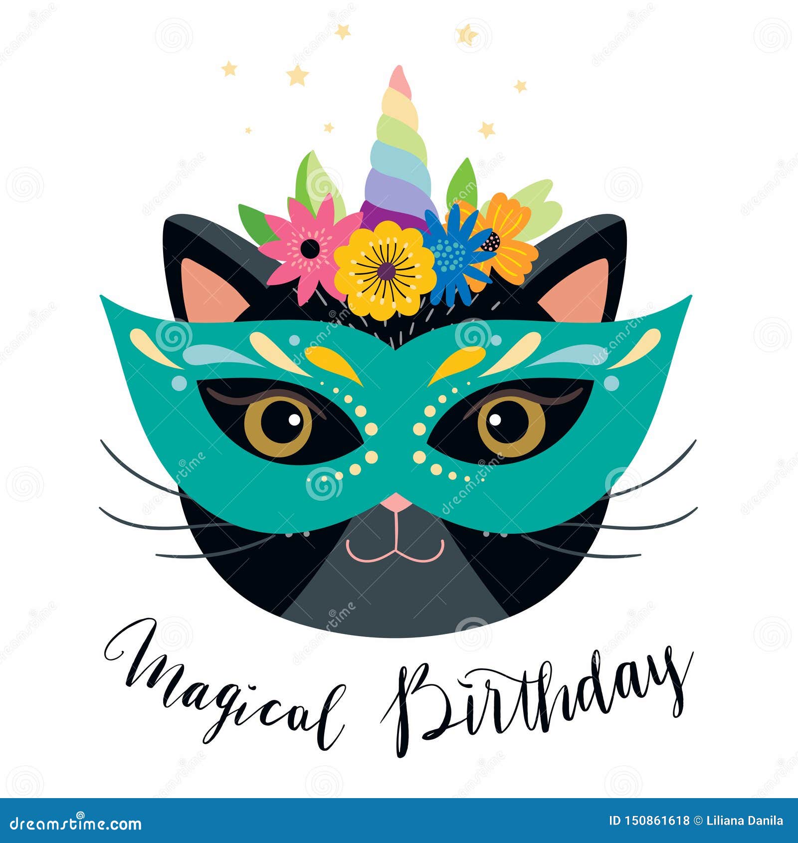 Carte Ou Invitation Drole D Anniversaire Avec Le Chat Mignon De Licorne Illustration De Vecteur Illustration Du Drole Anniversaire Carte Ou Invitation Drole D Anniversaire Avec Le Chat Mignon De Licorne Illustration De Vecteur Illustration Du Drole Anniversaire