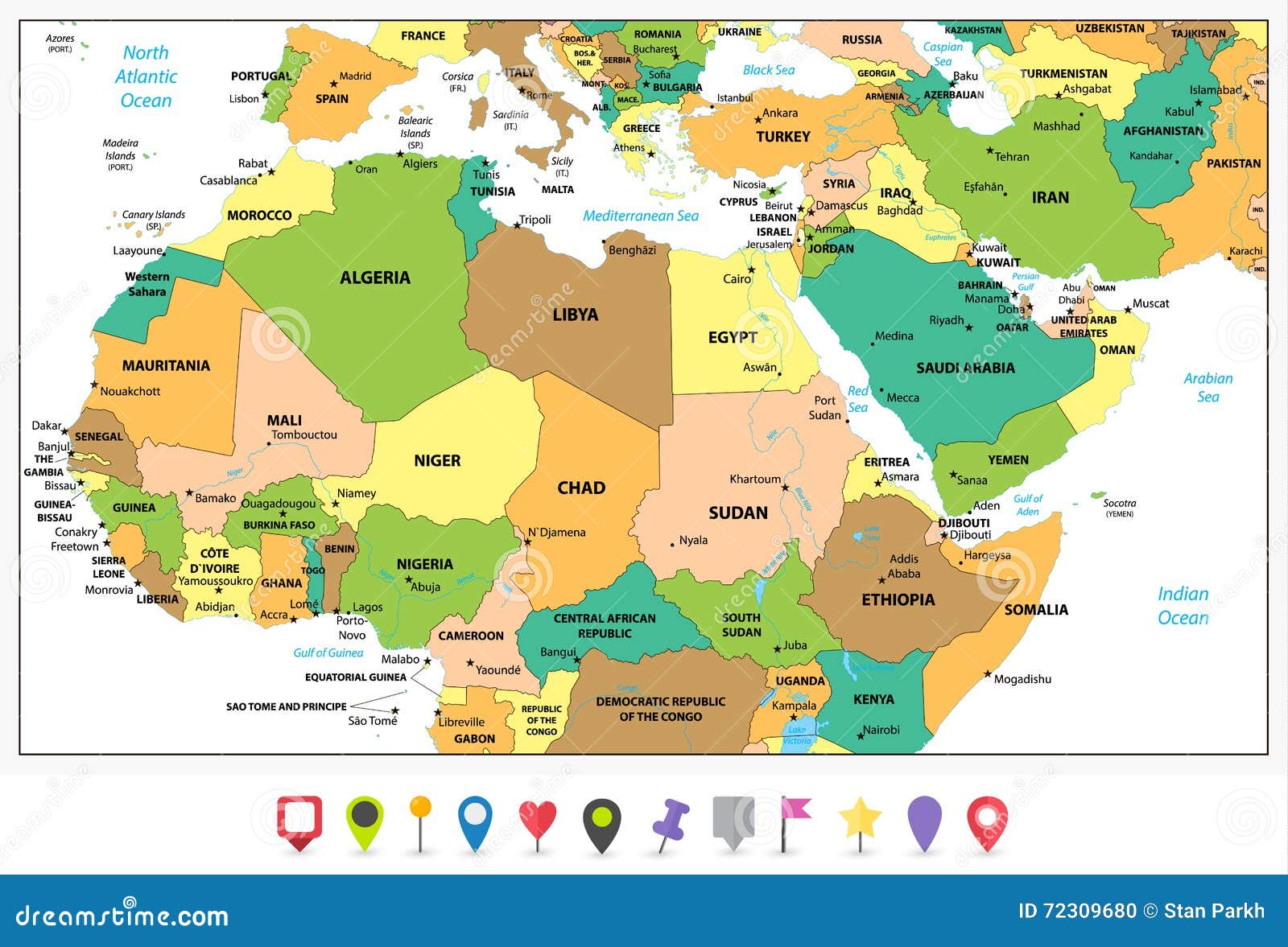 Carte De L Afrique Du Nord