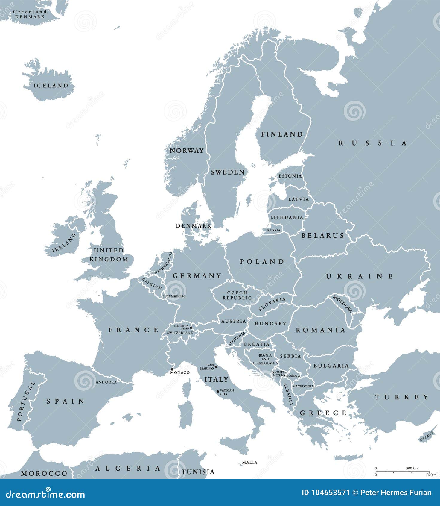 Carte Politique De Pays De Leurope Illustration De Vecteur