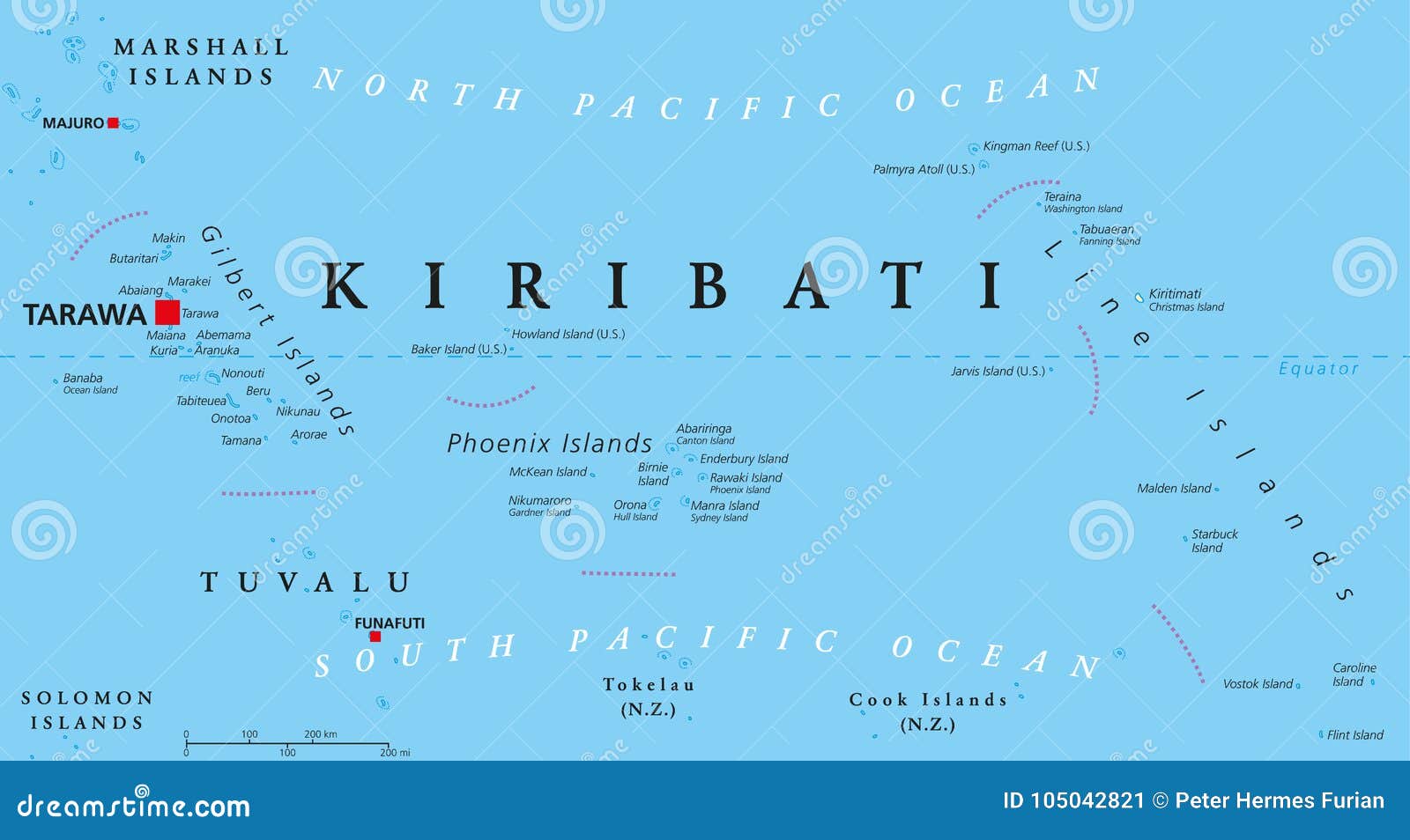 carte des iles kiribati