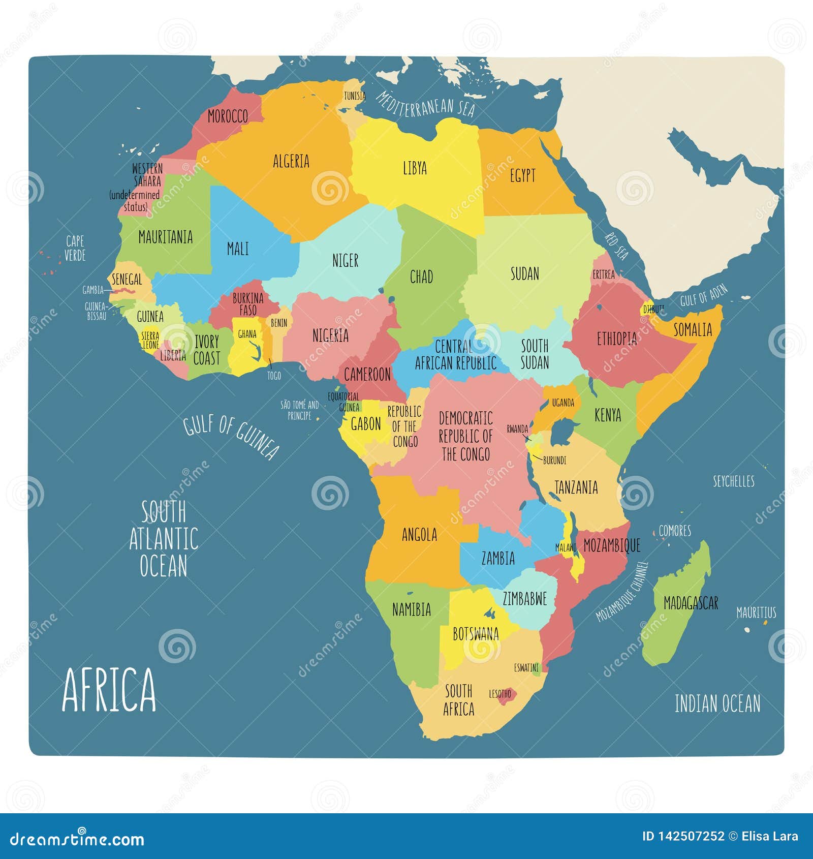 continent afrique carte