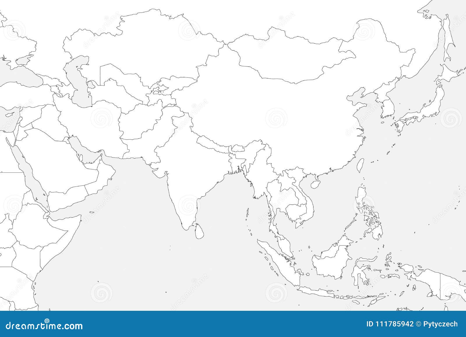  Carte  Politique Vide De L Asie  Occidentale Du Sud Et 