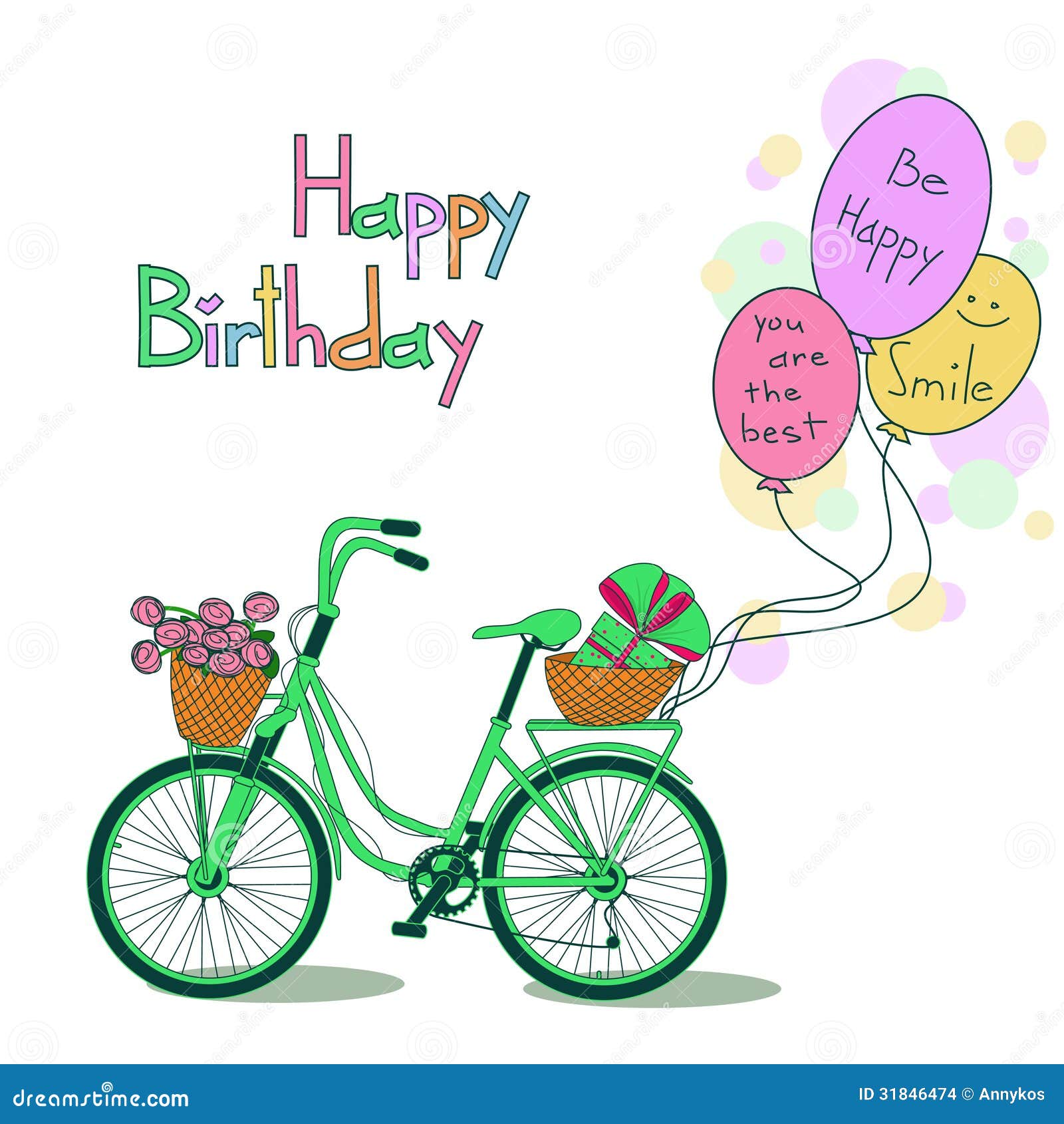 bicyclette carte anniversaire velo