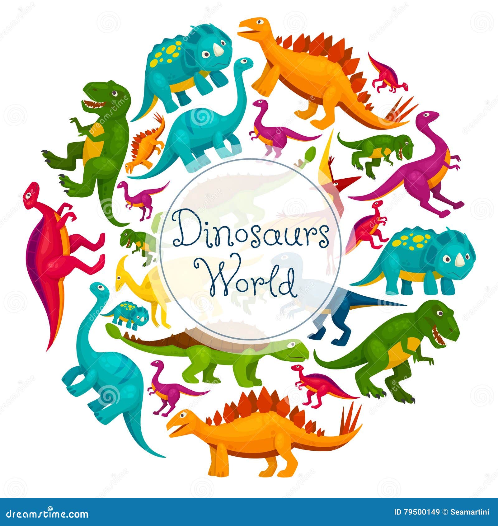 Cartel De La Historieta Del Vector Del Mundo De Los Dinosaurios Ilustración  del Vector - Ilustración de despredador, tirannosaurio: 79500149