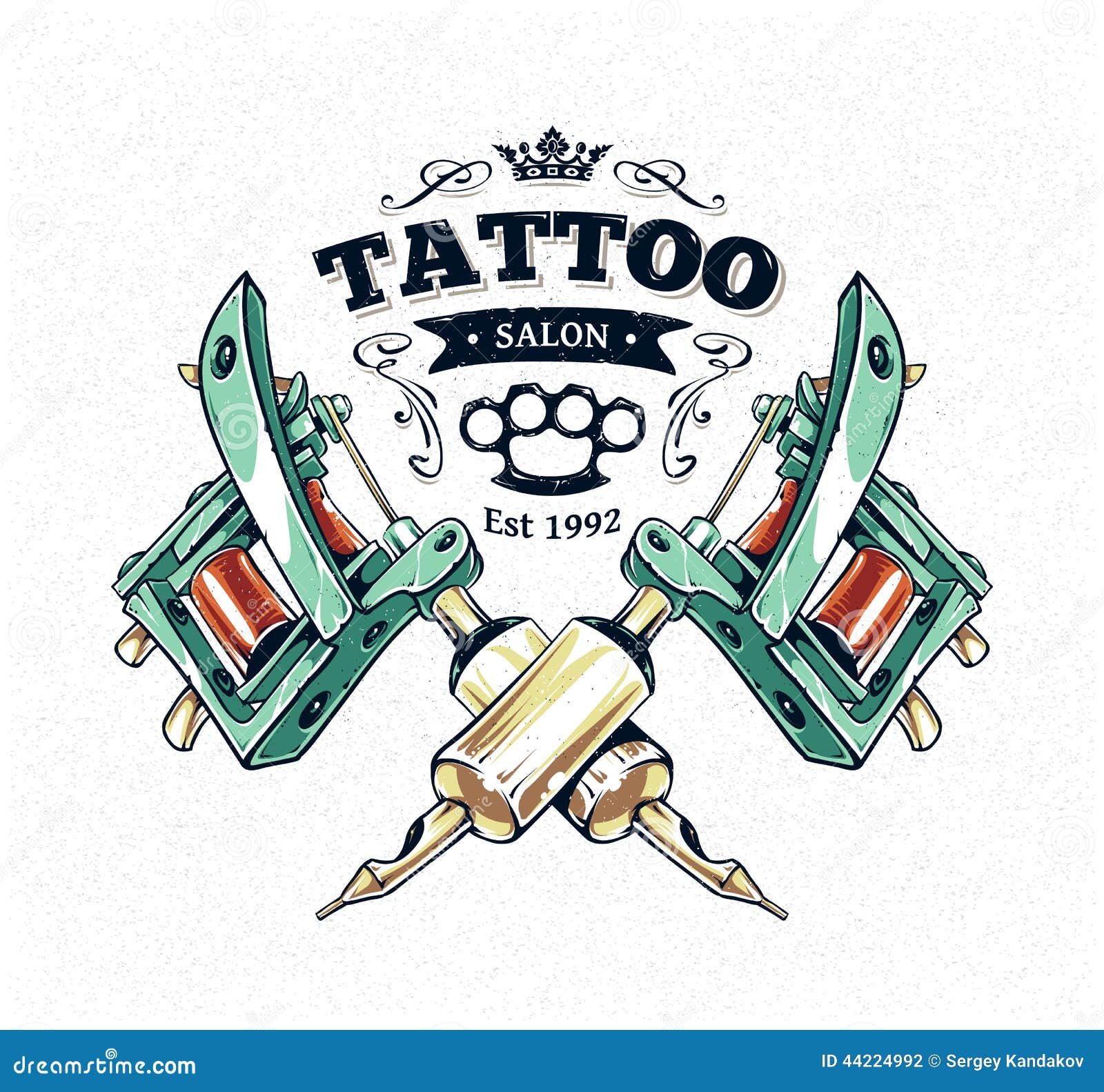 Cartel Del Estudio Del Tatuaje Ilustración del Vector - Ilustración de herramienta, emblema: 44224992