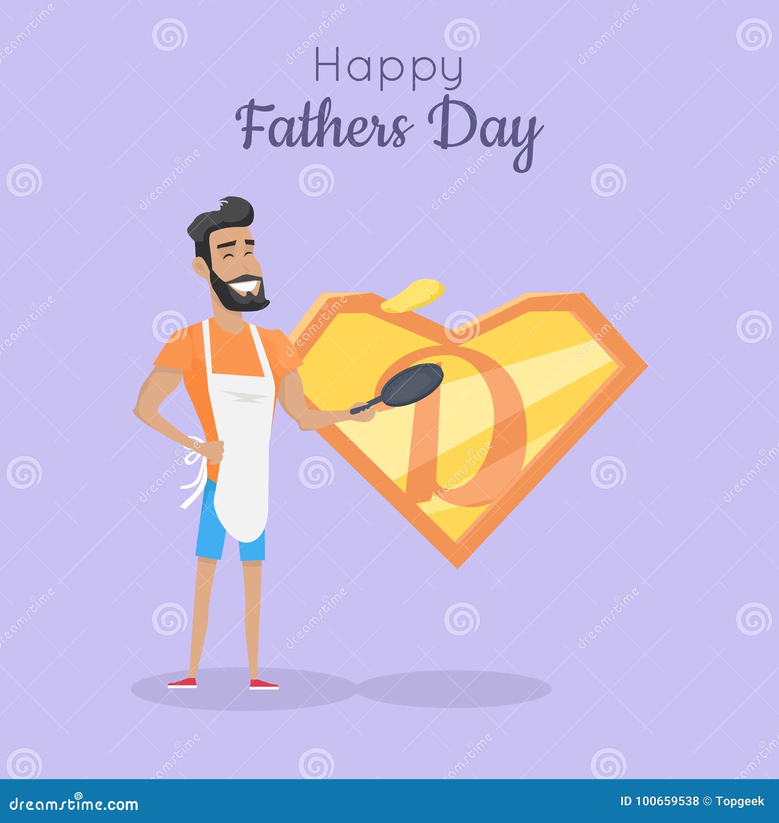 Cartel Feliz Del Día De Padres Gran Cocina Del Papá Ilustración del Vector  - Ilustración de felicidad, historieta: 100659538