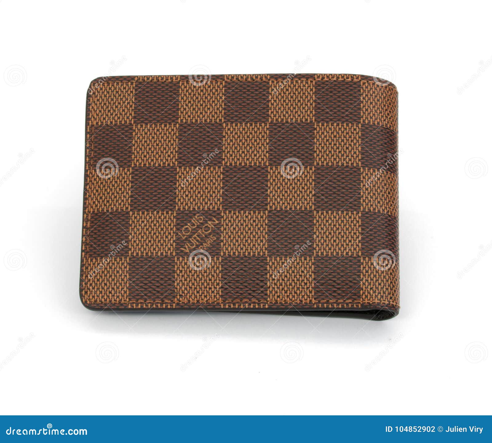 Cartera Del Hombre De Louis Vuitton Brown Aislada En El Fondo