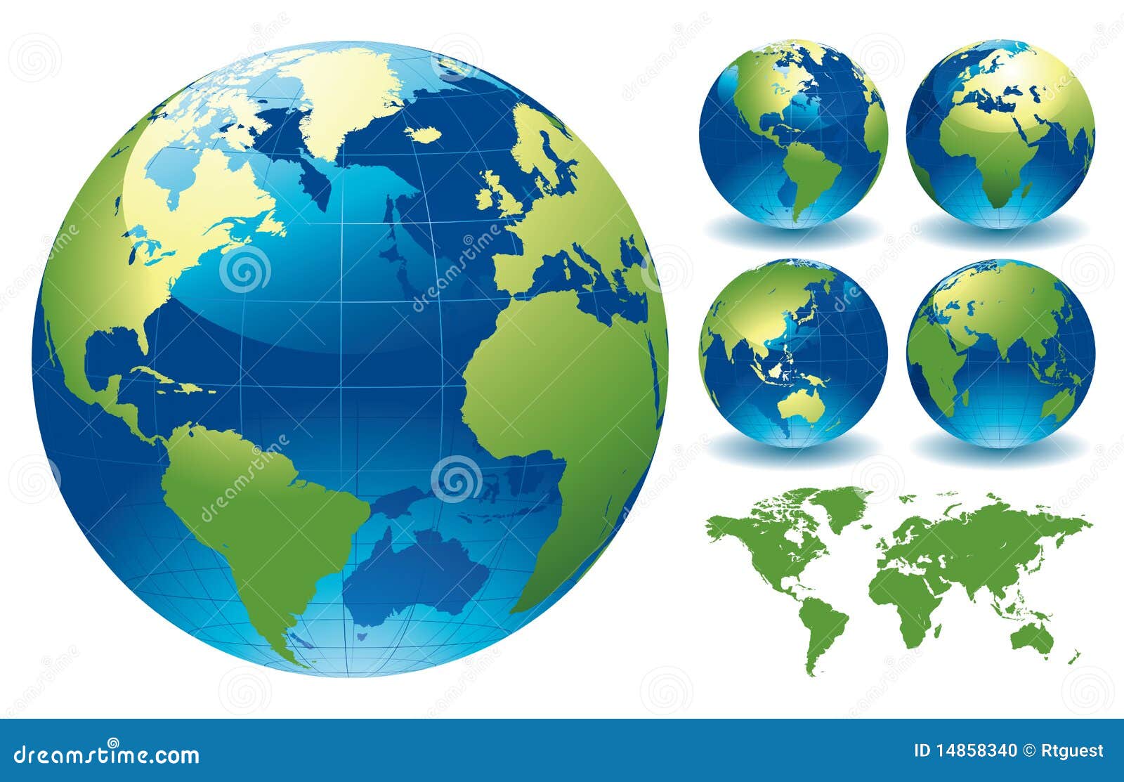 Carte Du Monde Et Illustration De Vecteur De Petit Groupe ...