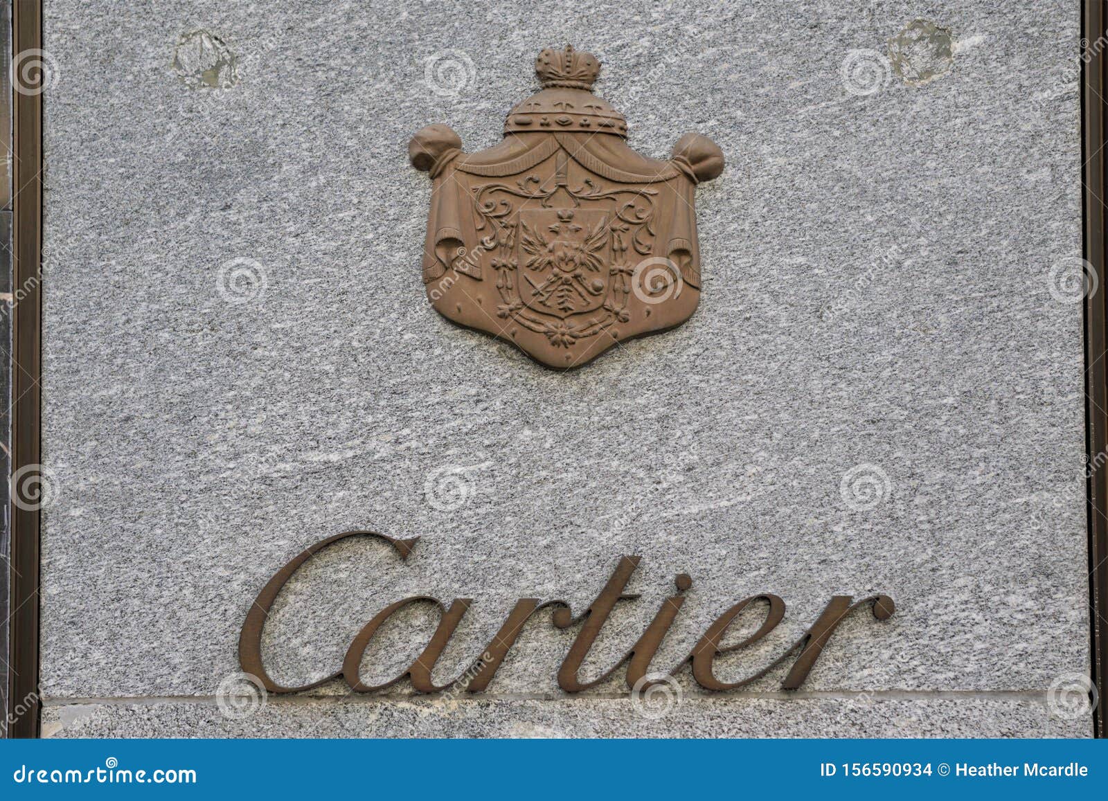 Cartier Jewelers Store Front Placard 