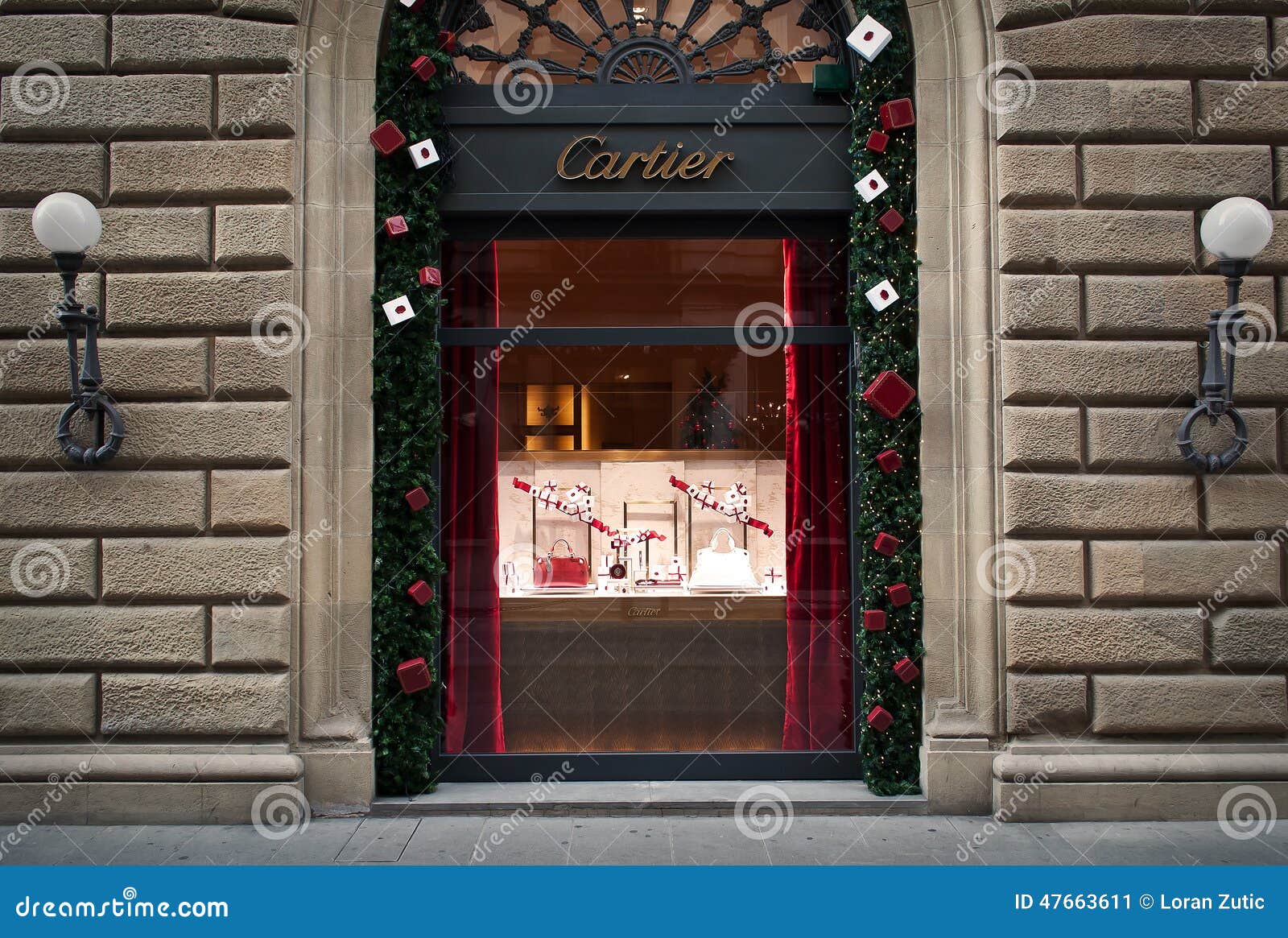 Cartier store window editorial photo 