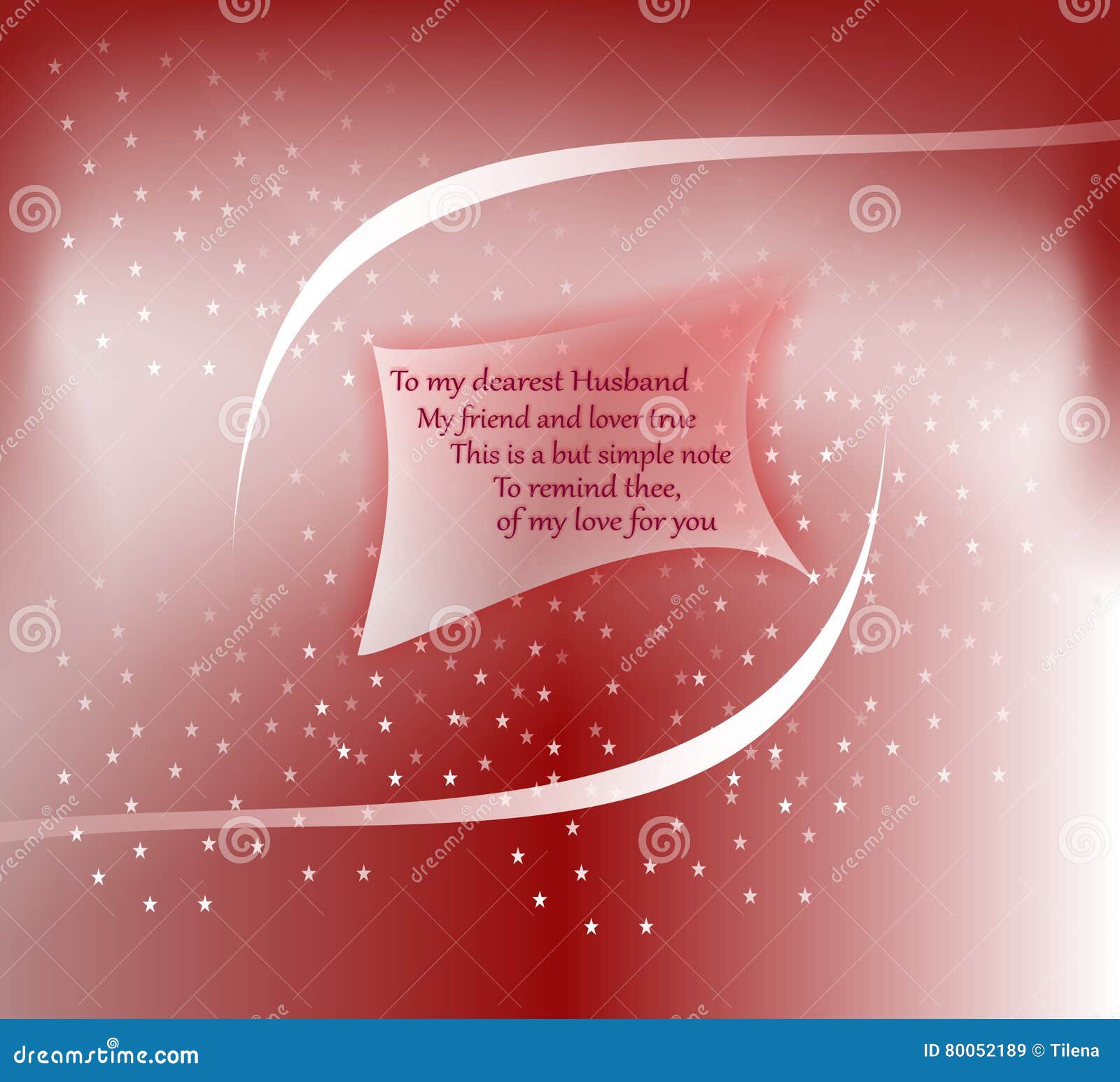 Cartolina D Auguri Dedicata Al Marito Illustrazione Di Stock Illustrazione Di Scheda Giorno