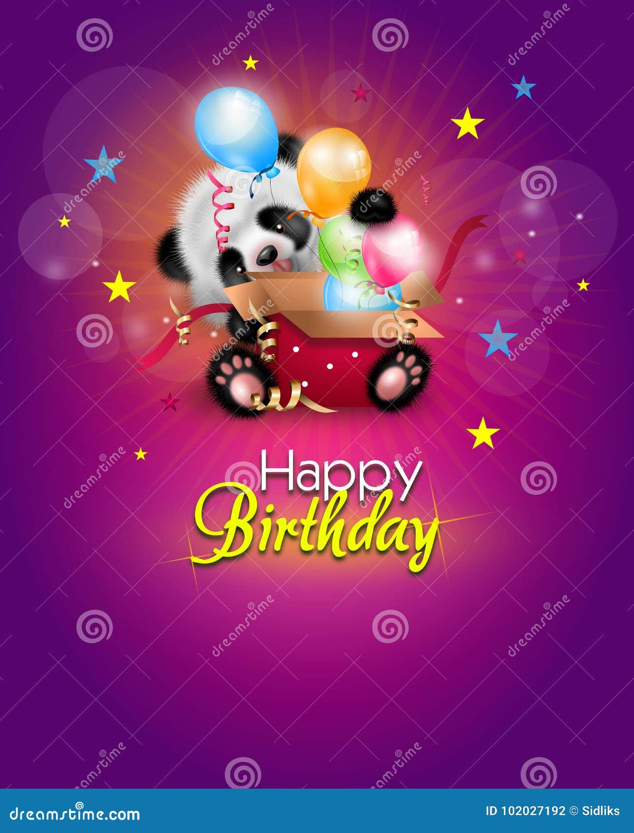 Biglietto Buon compleanno Pencil Panda con candelina