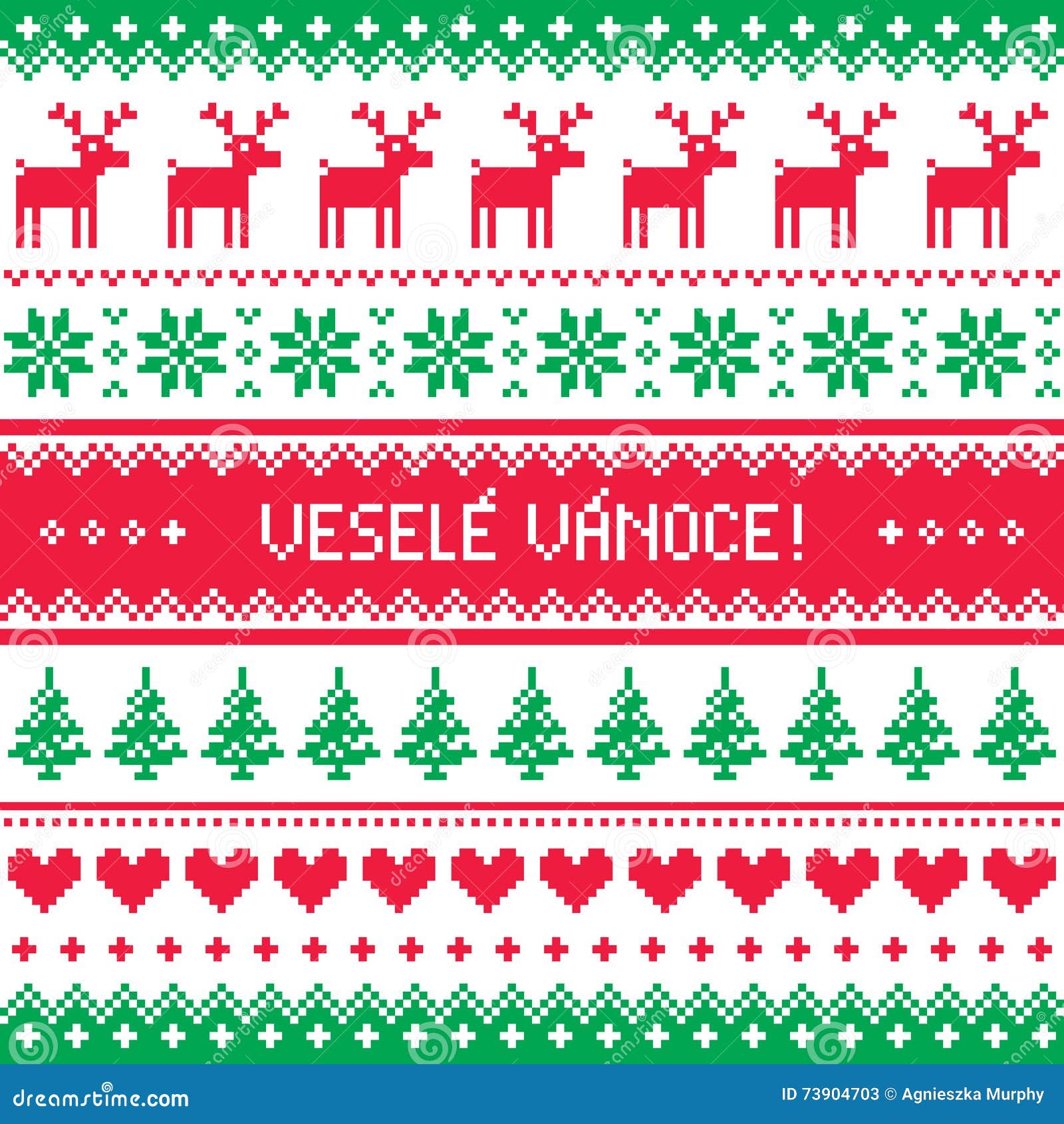 Buon Natale In Ceco.Cartolina D Auguri Di Vesele Vanoce Buon Natale In Ceco Illustrazione Di Stock Illustrazione Di Dicembre Cuore 73904703