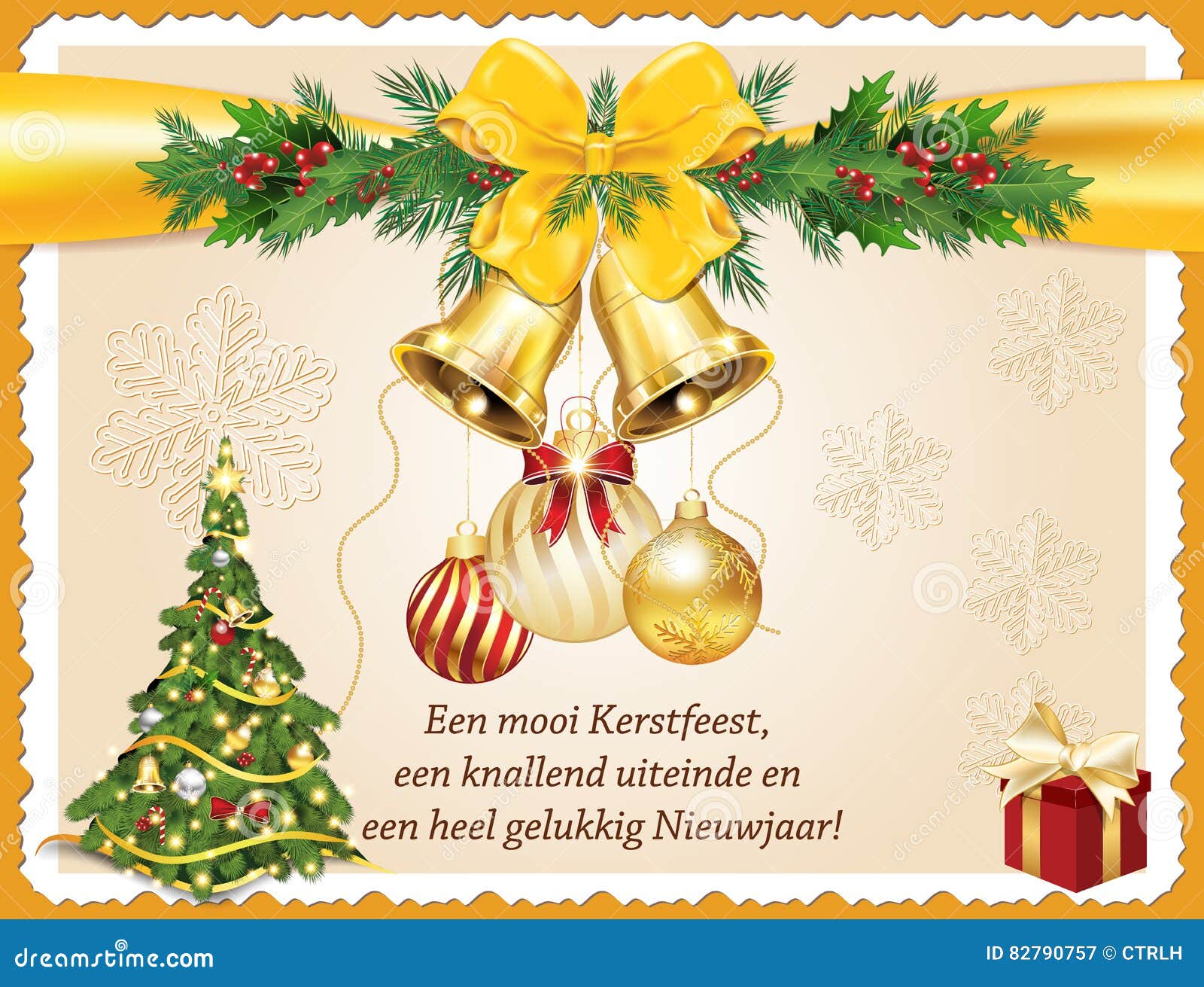 Auguri Di Buon Natale Olandese.Cartolina D Auguri Olandese Del Nuovo Anno Di Affari Illustrazione Di Stock Illustrazione Di Stampa Anno 82790757
