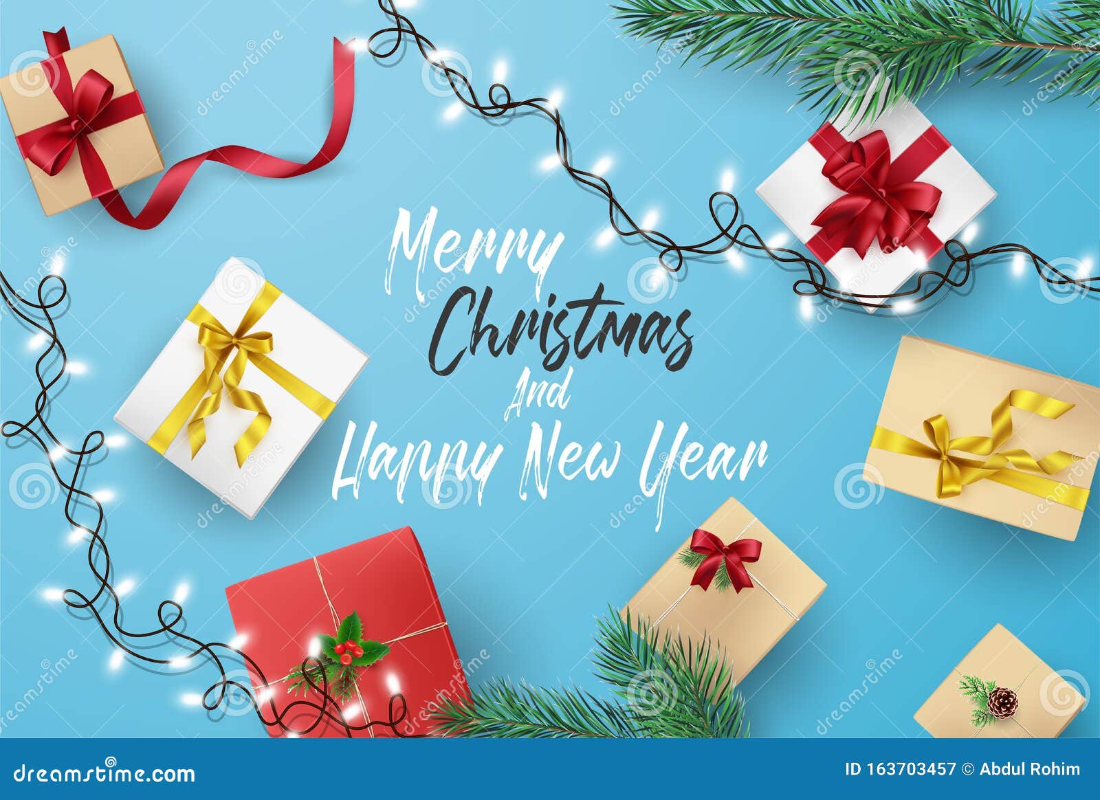 Cartoline Di Natale E Buon Anno.Cartolina Di Auguri Per Il Natale E Buon Anno Nuovo Illustrazione Di Stock Illustrazione Di Background Congratulazione 163703457