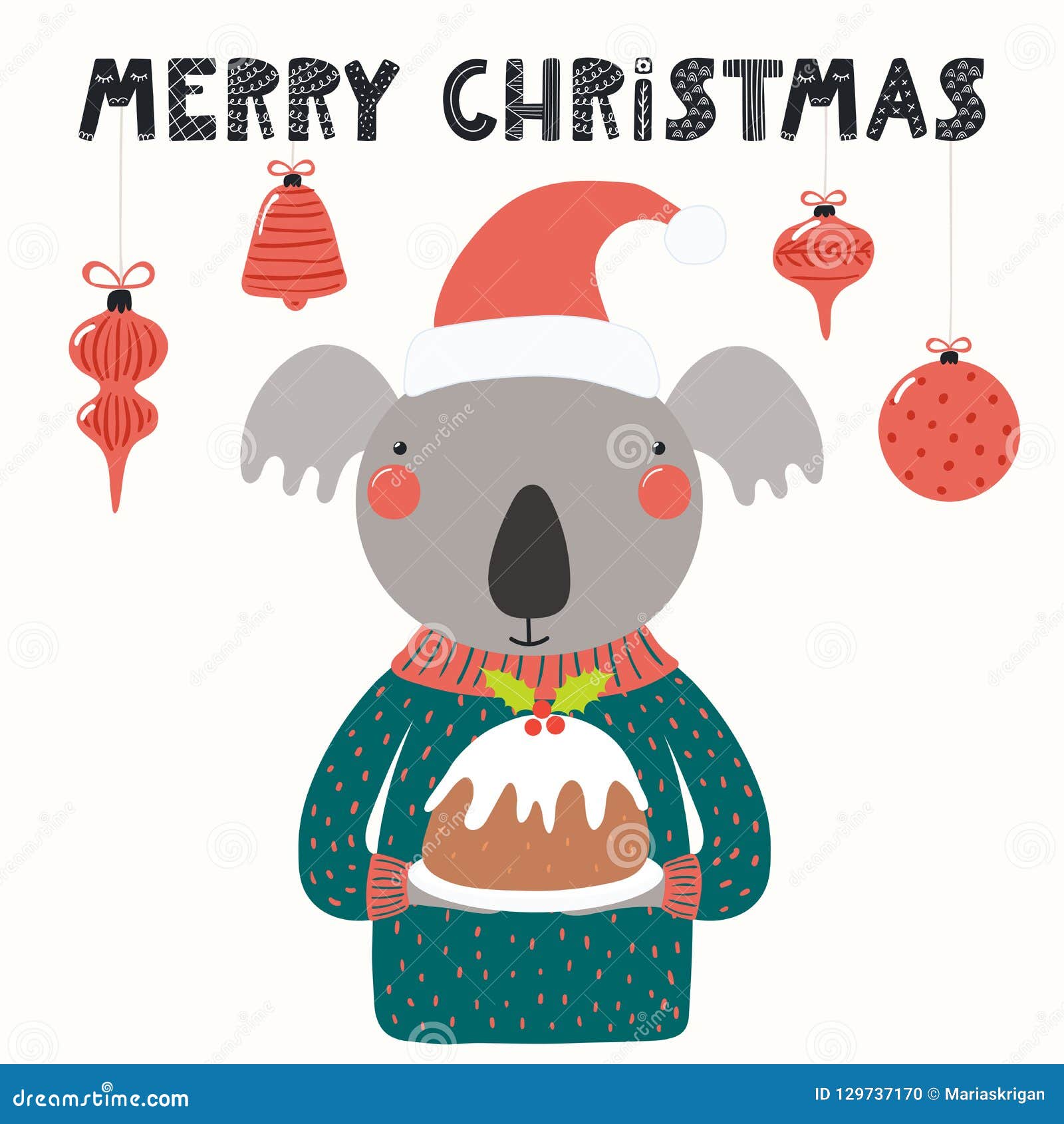Immagini Koala Natale.Cartolina Di Natale Sveglia Della Koala Illustrazione Vettoriale Illustrazione Di Cottura Divertente 129737170