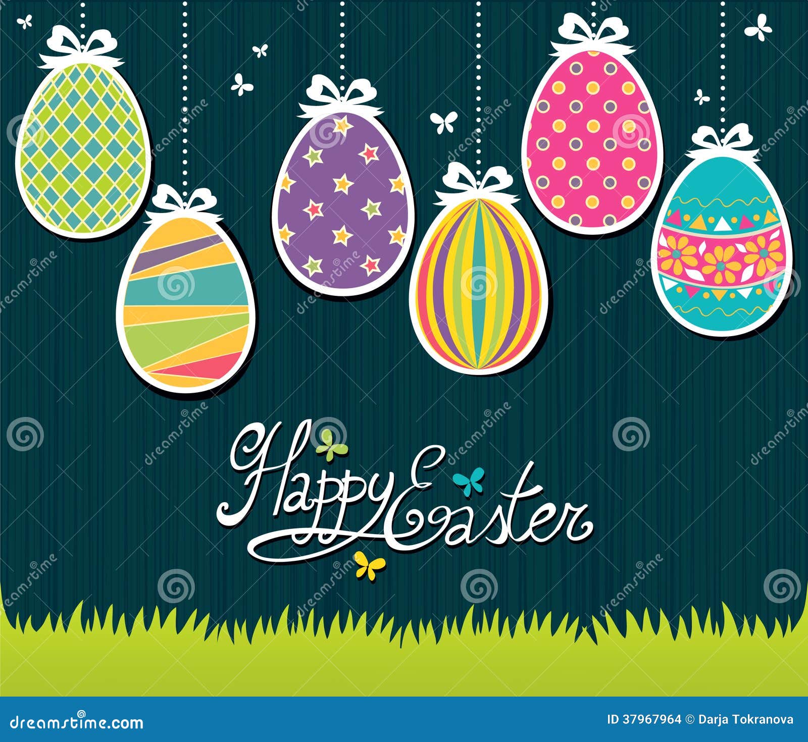 Cartolina di Pasqua illustrazione vettoriale. Illustrazione di pastello