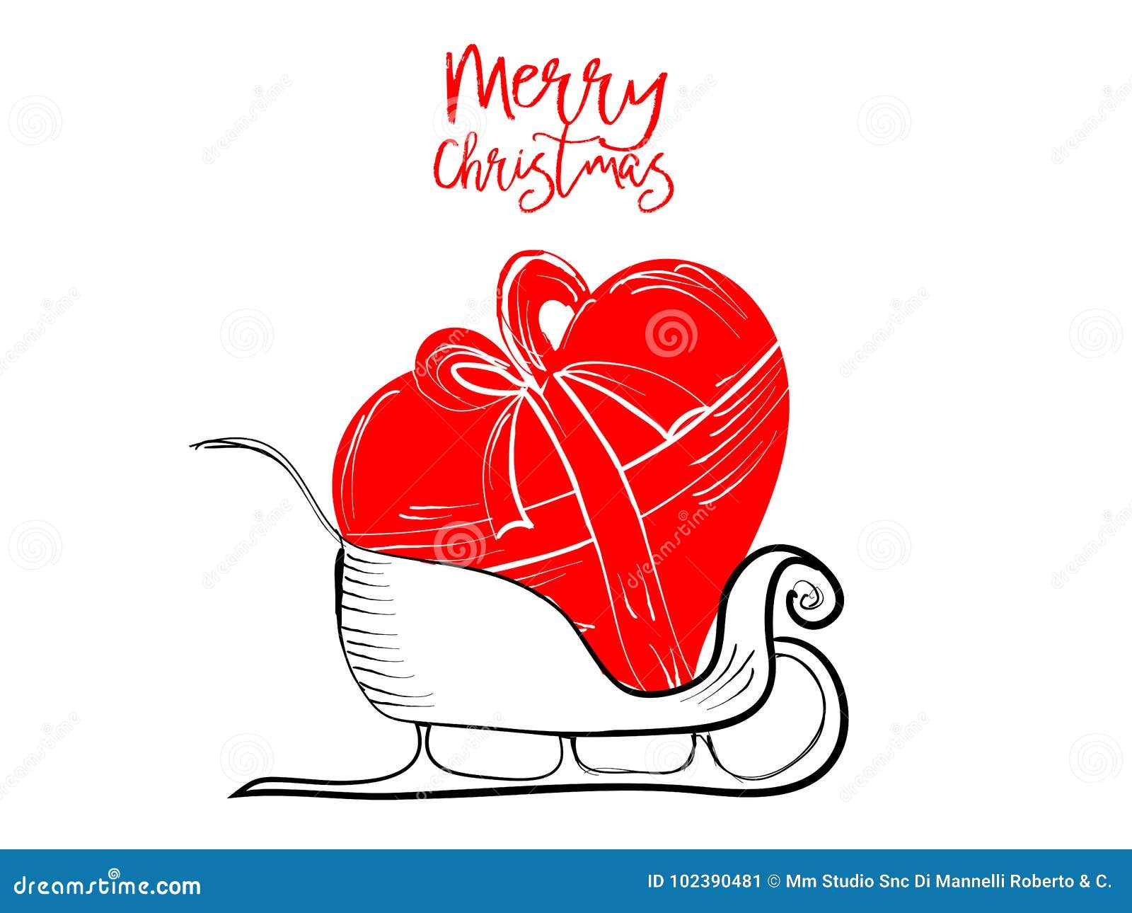 Cartoline D Auguri Di Buon Natale Disegnate A Mano Con Le Penne Nere E Rosse Per Le Feste Amorose Illustrazione Vettoriale Illustrazione Di Feste Mano