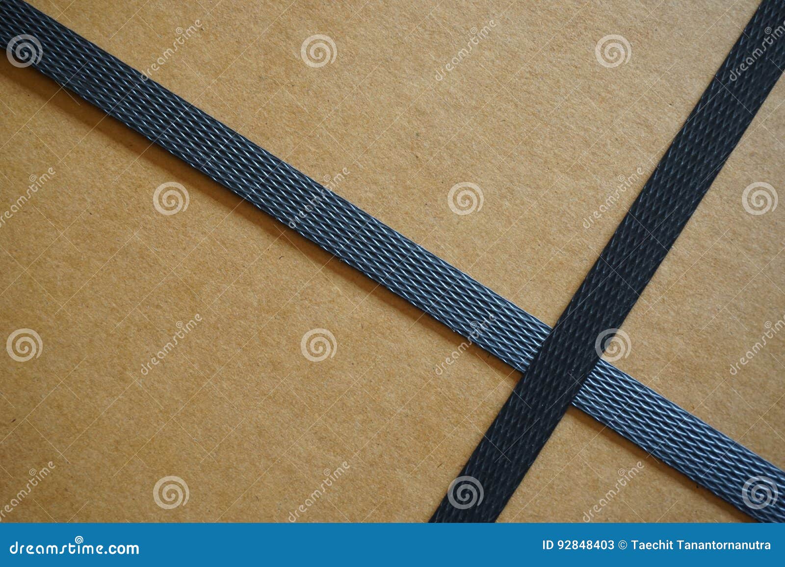 Carton box with straps stock image. Image of aged, paper 92848403