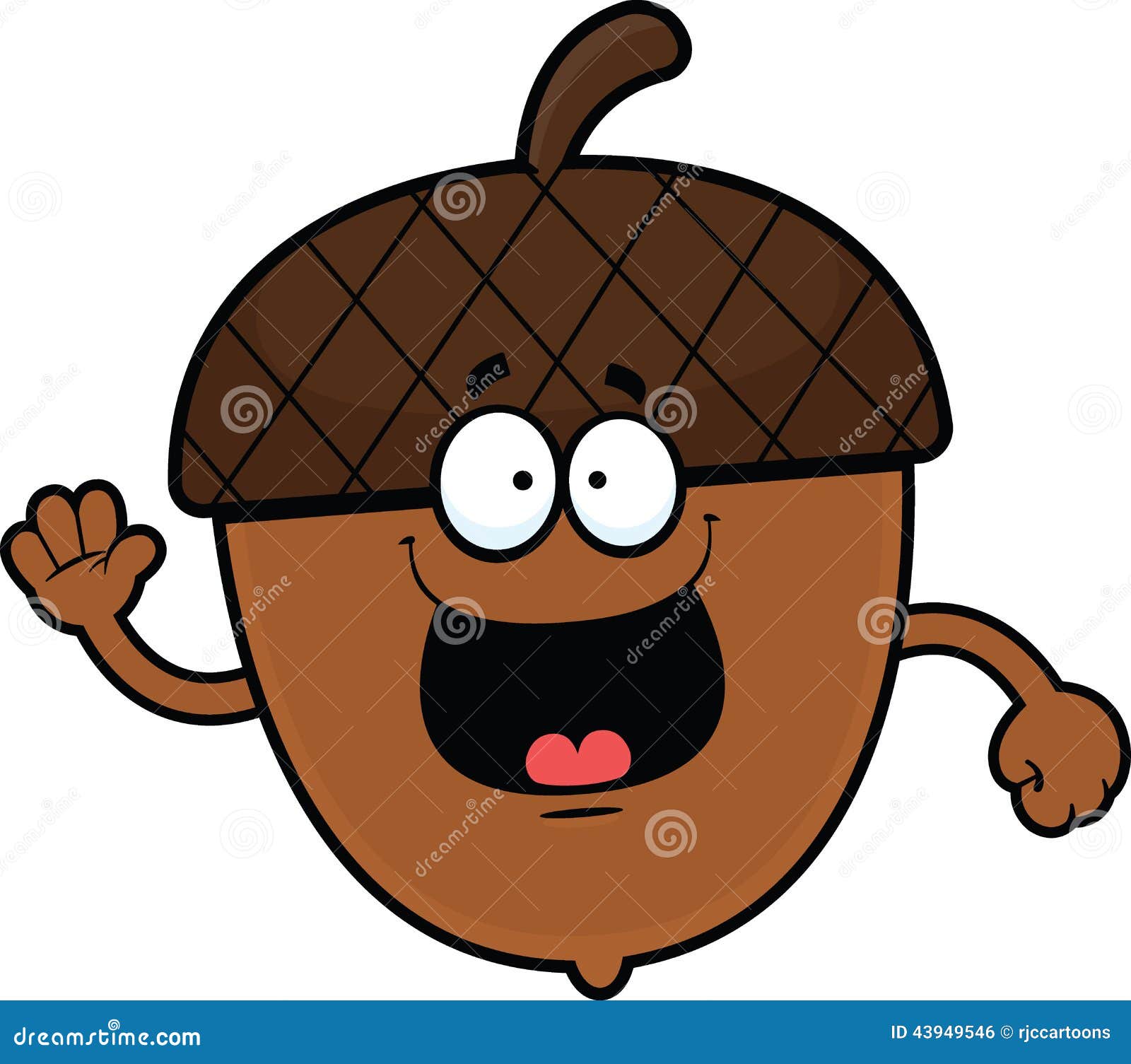 Cartoon Acorn Happy stock vector. Illustration of ingredient - 43949546