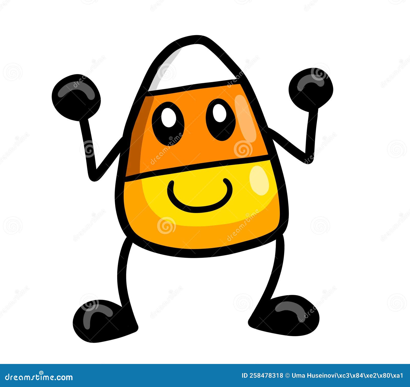 Cartoon Adorable Candy Corn Stock Illustration Illustration of