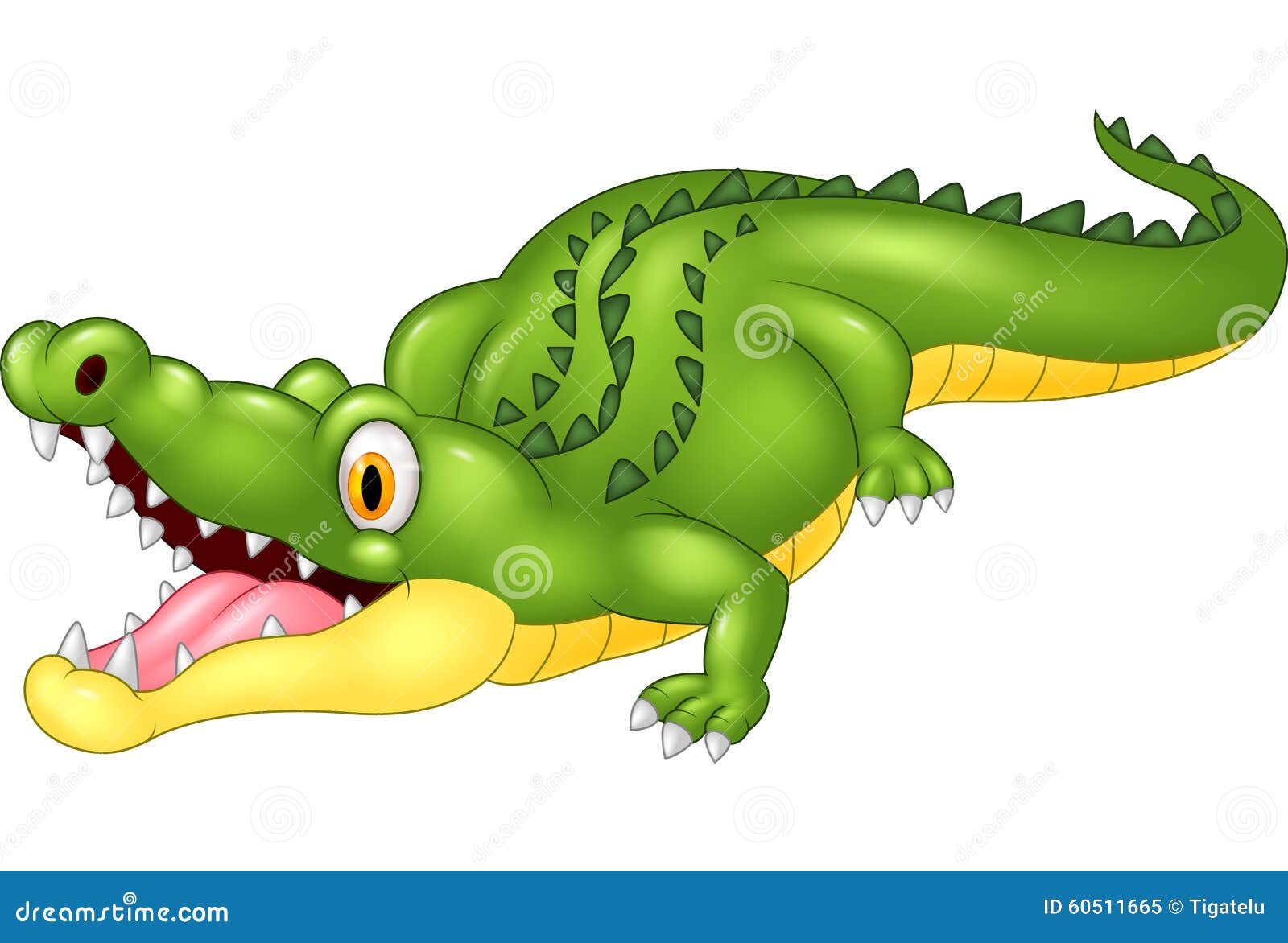 cartoon adorable crocodile