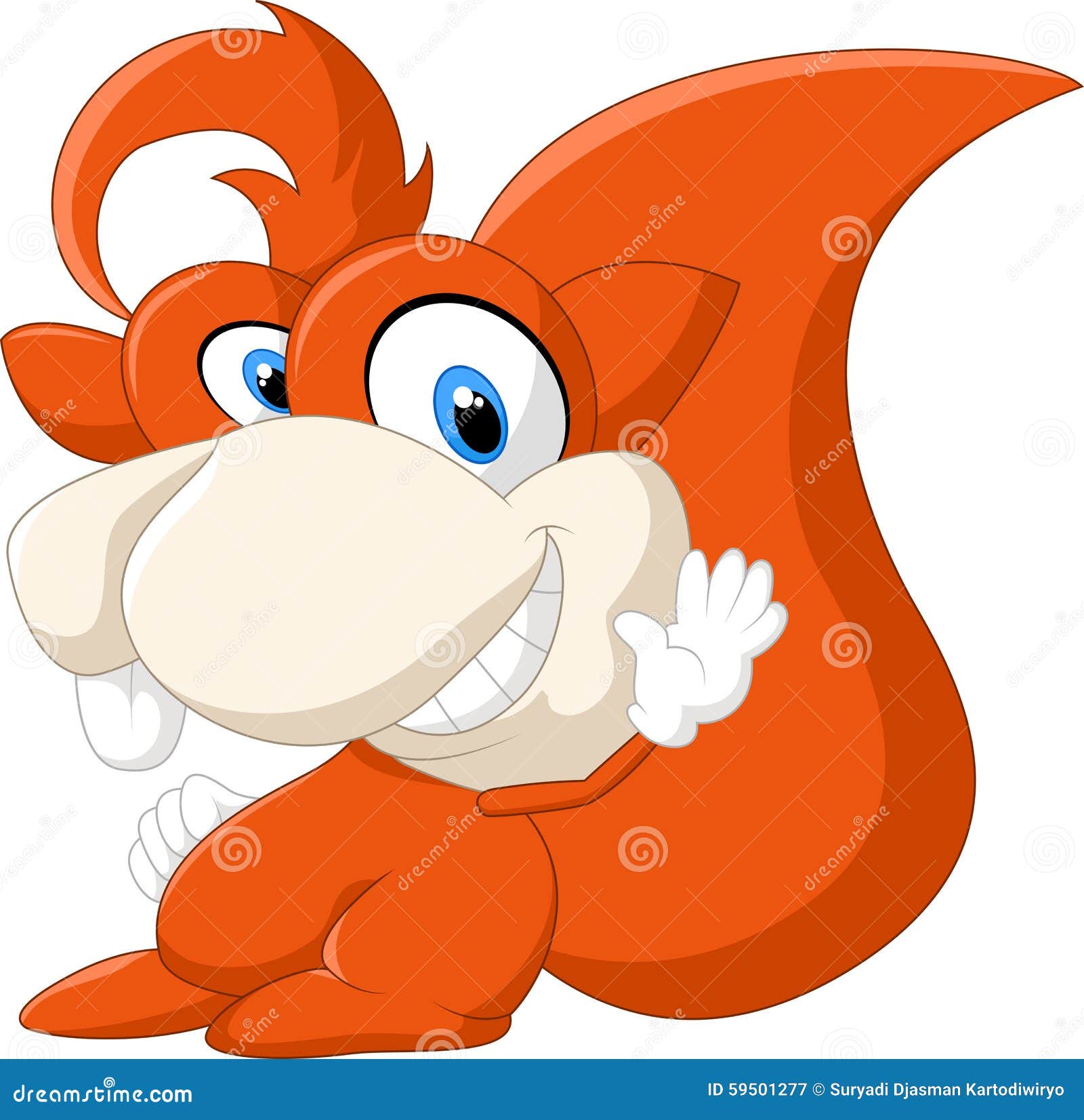 Cartoon Adorable Squirrel Waving Hand Stock Vector Illustration of cute, adorable 59501277