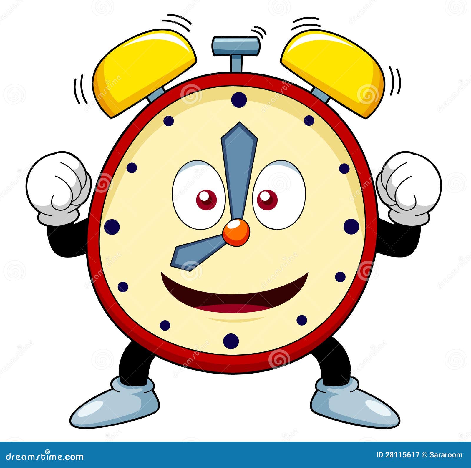 Cartoon alarm clock stock vector. Image of meter, bell ...