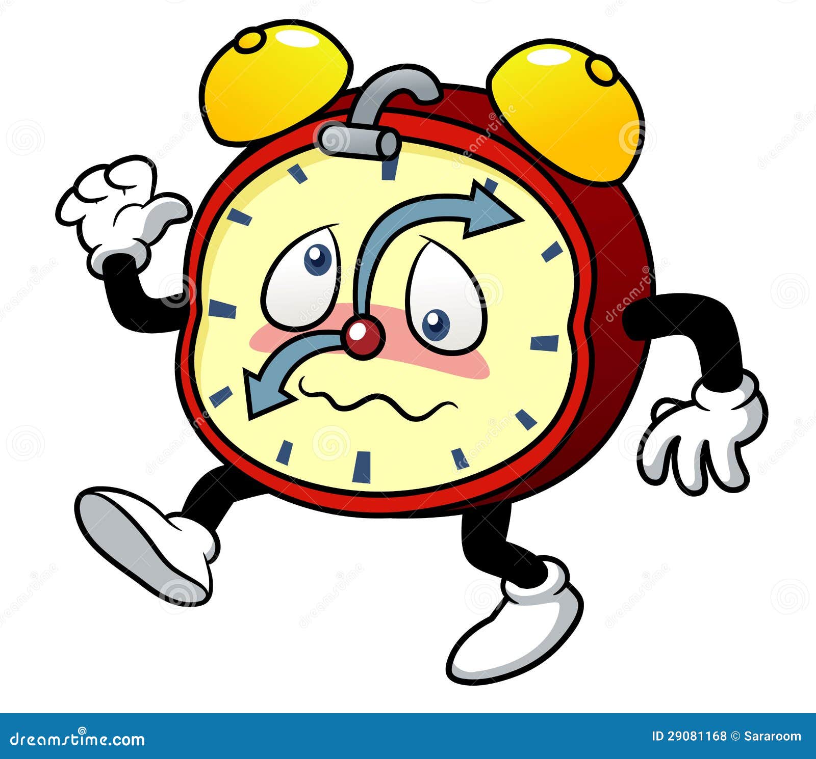 Cartoon alarm clock stock vector. Illustration of minute - 29081168