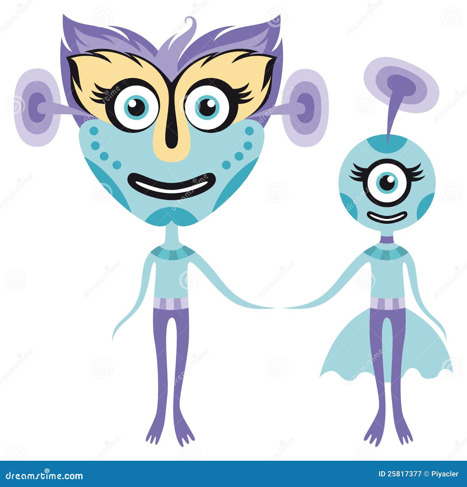 Cartoon aliens stock vector. Illustration of character - 25817377