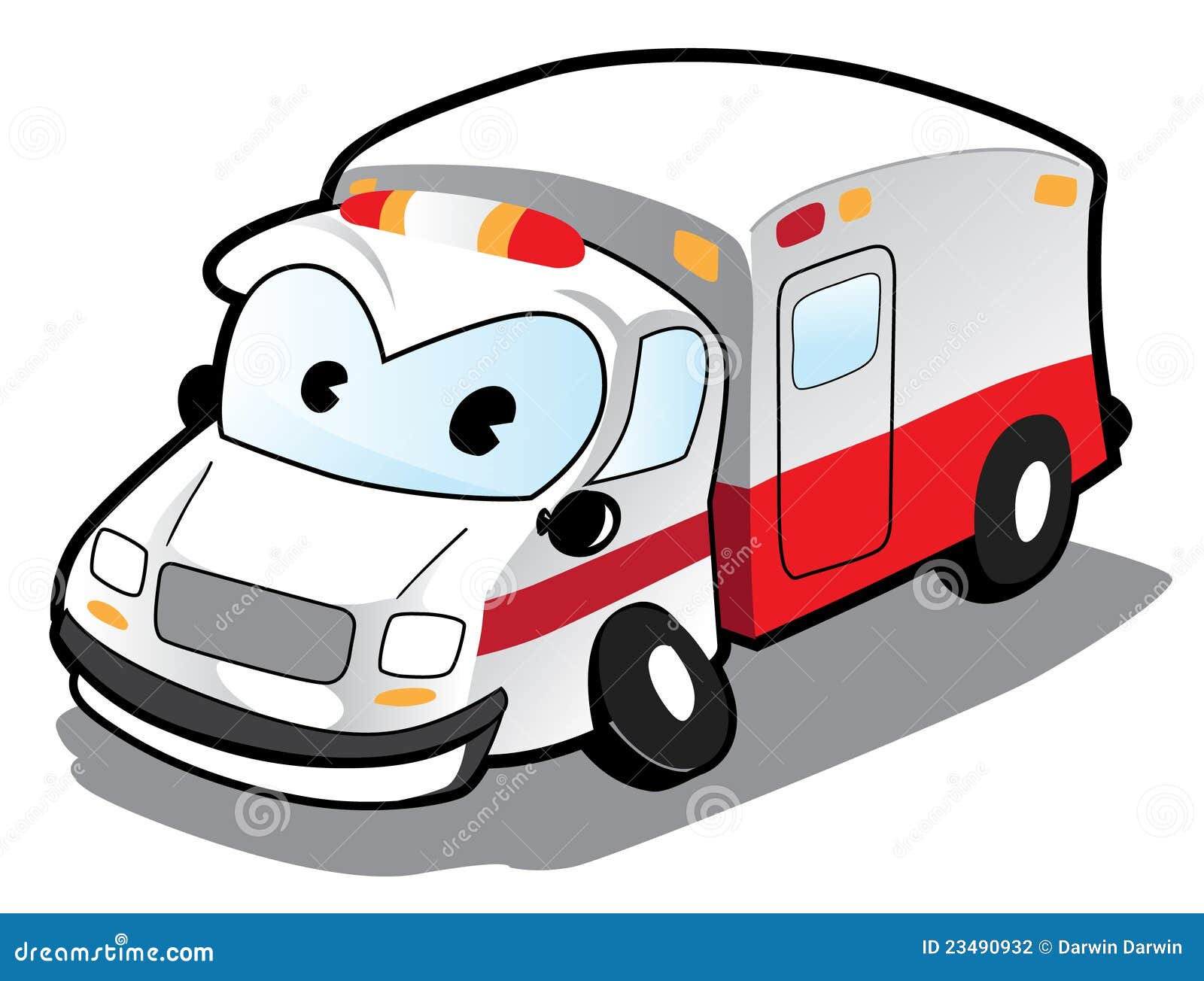 Cartoon Ambulance Stock Photography - Image: 23490932
