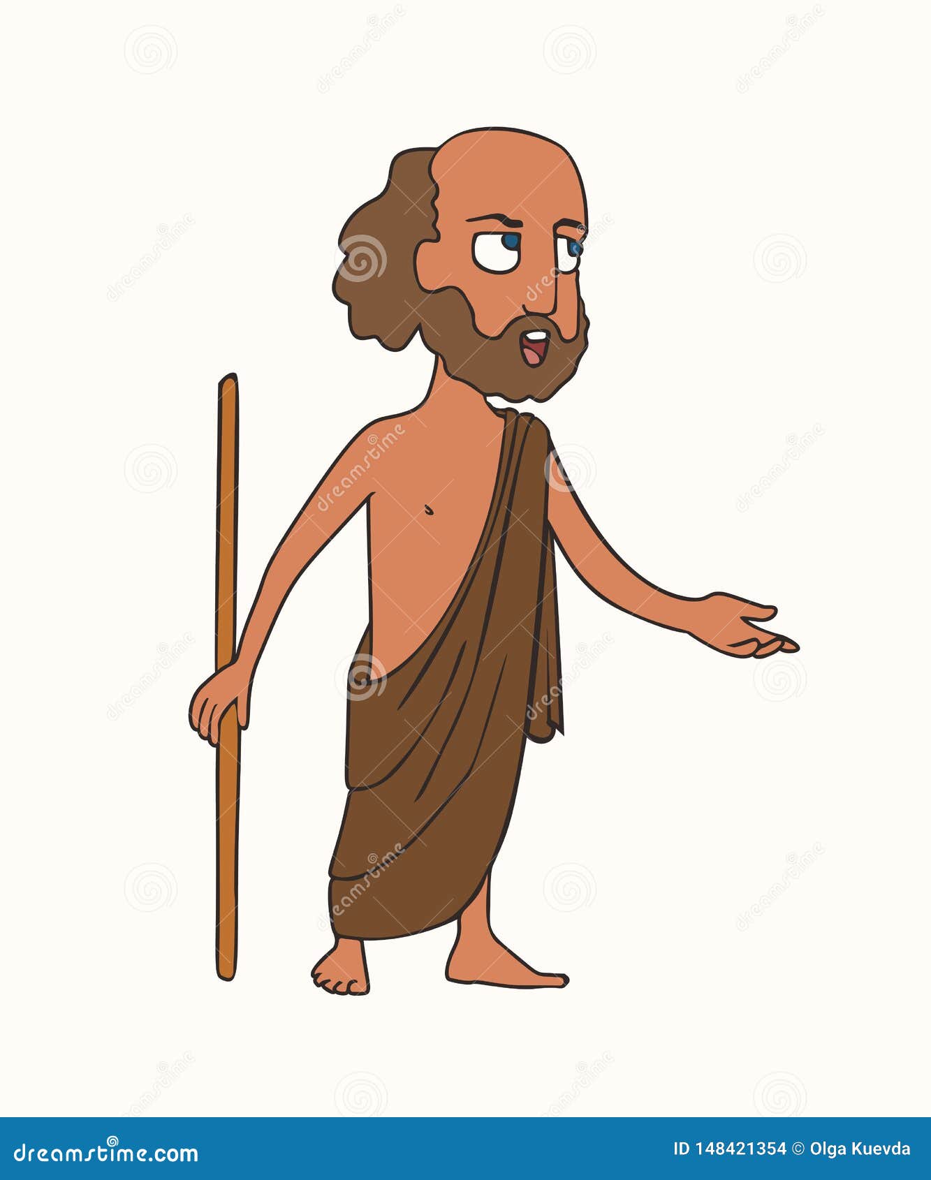 Cartoon Ancient Greek Orator Stock Vector - Illustration of cartoon, hand:  148421354