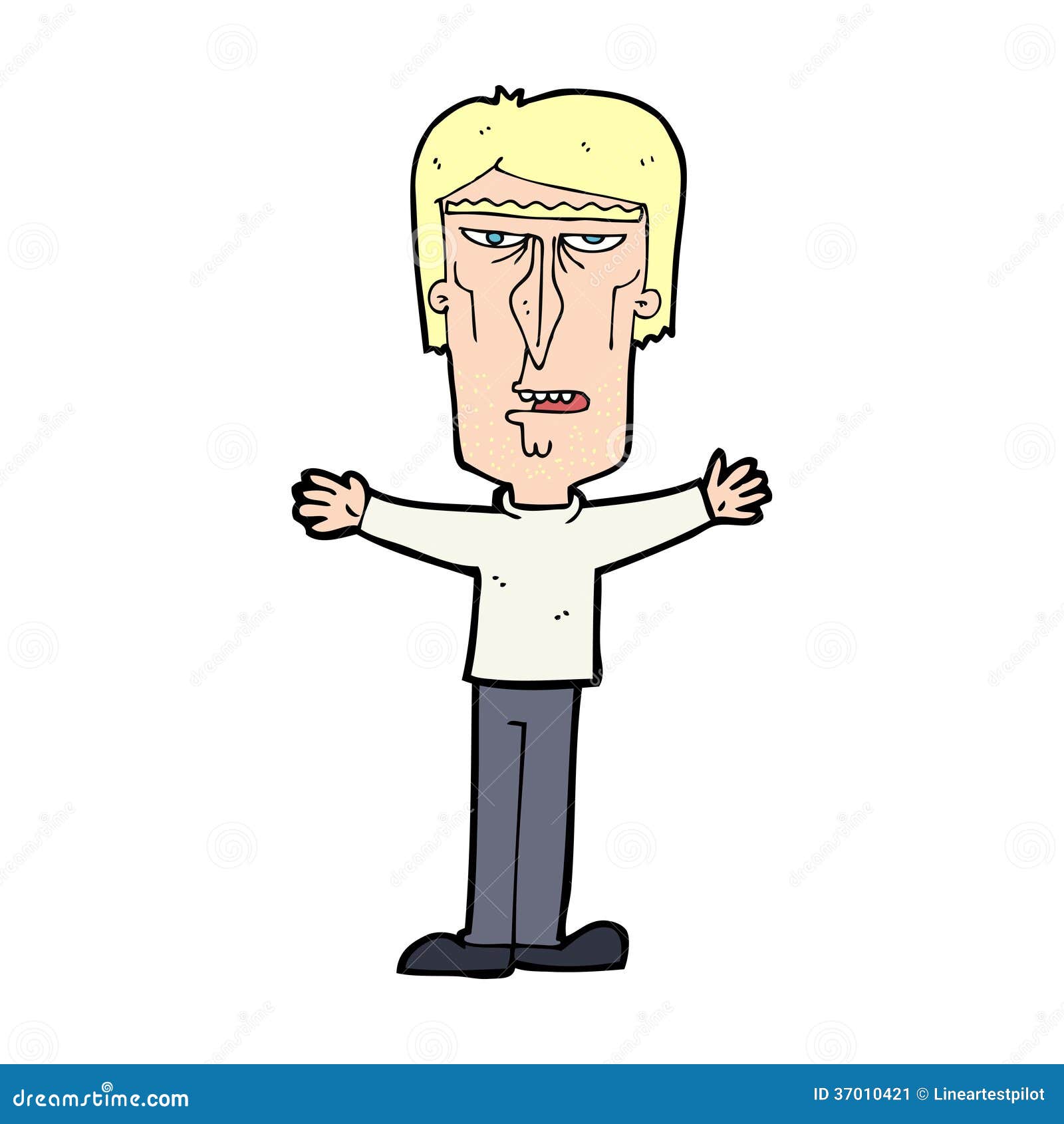 Cartoon angry man stock illustration. Illustration of clip - 37010421