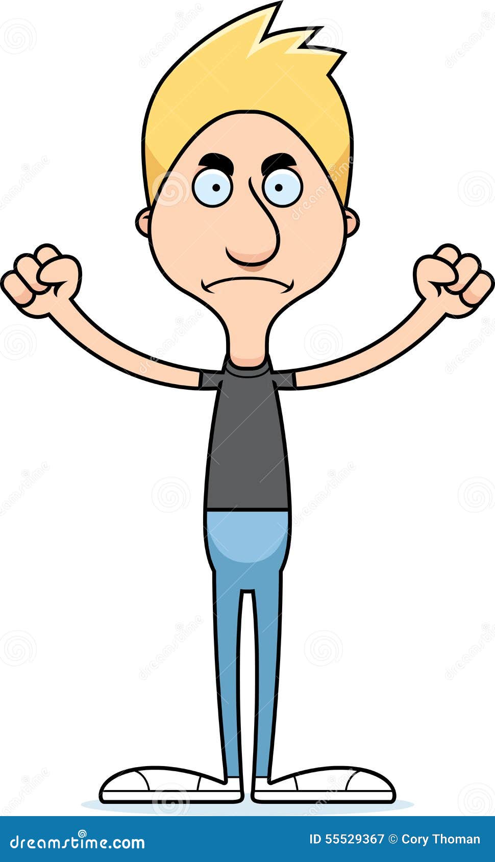 Cartoon Angry Man stock vector. Illustration of clip - 55529367