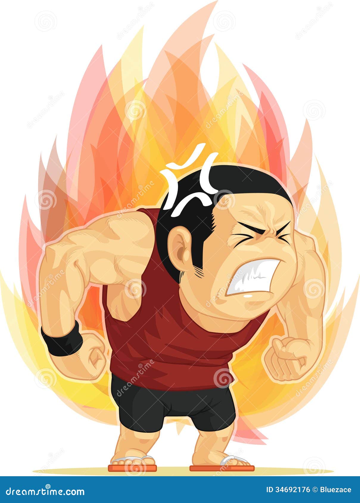 Cartoon of Angry Man stock vector. Illustration of irritated - 34692176