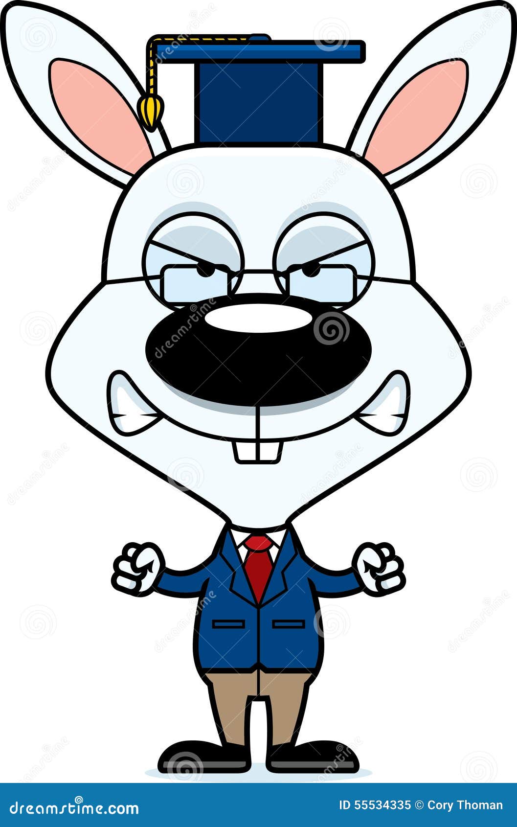 Download Cartoon Angry Teacher Bunny Stock Vector - Illustration of clip, bunny: 55534335