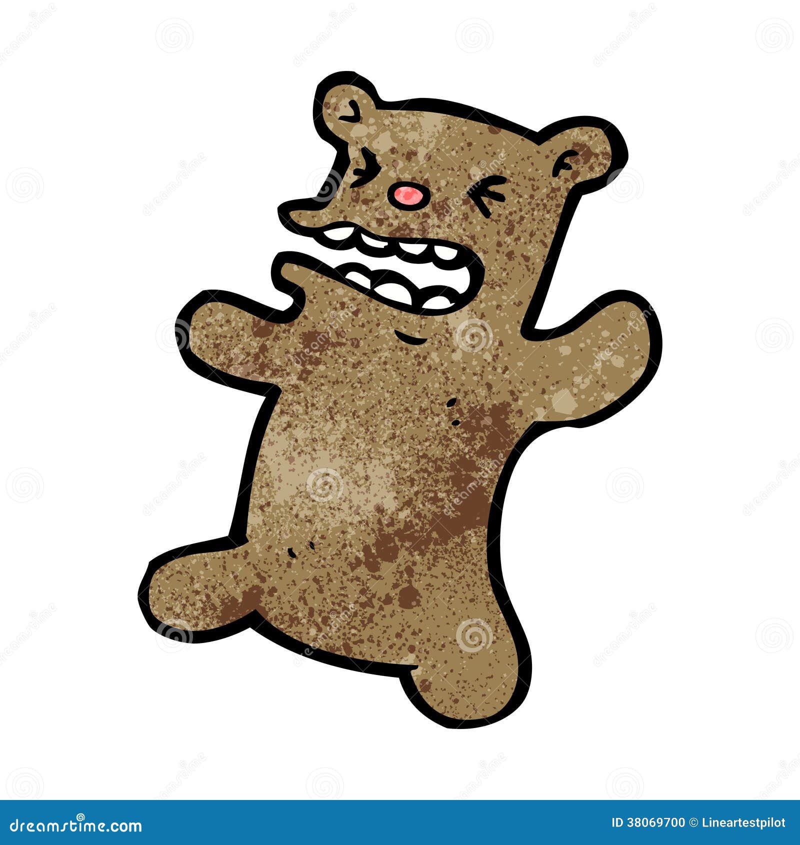 Cartoon angry teddy bear stock vector. Illustration of cute - 38069700