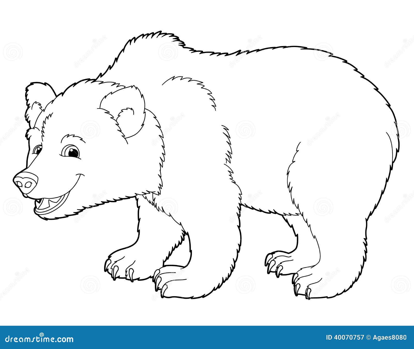 bear coloring cartoon animal illustration children dreamstime