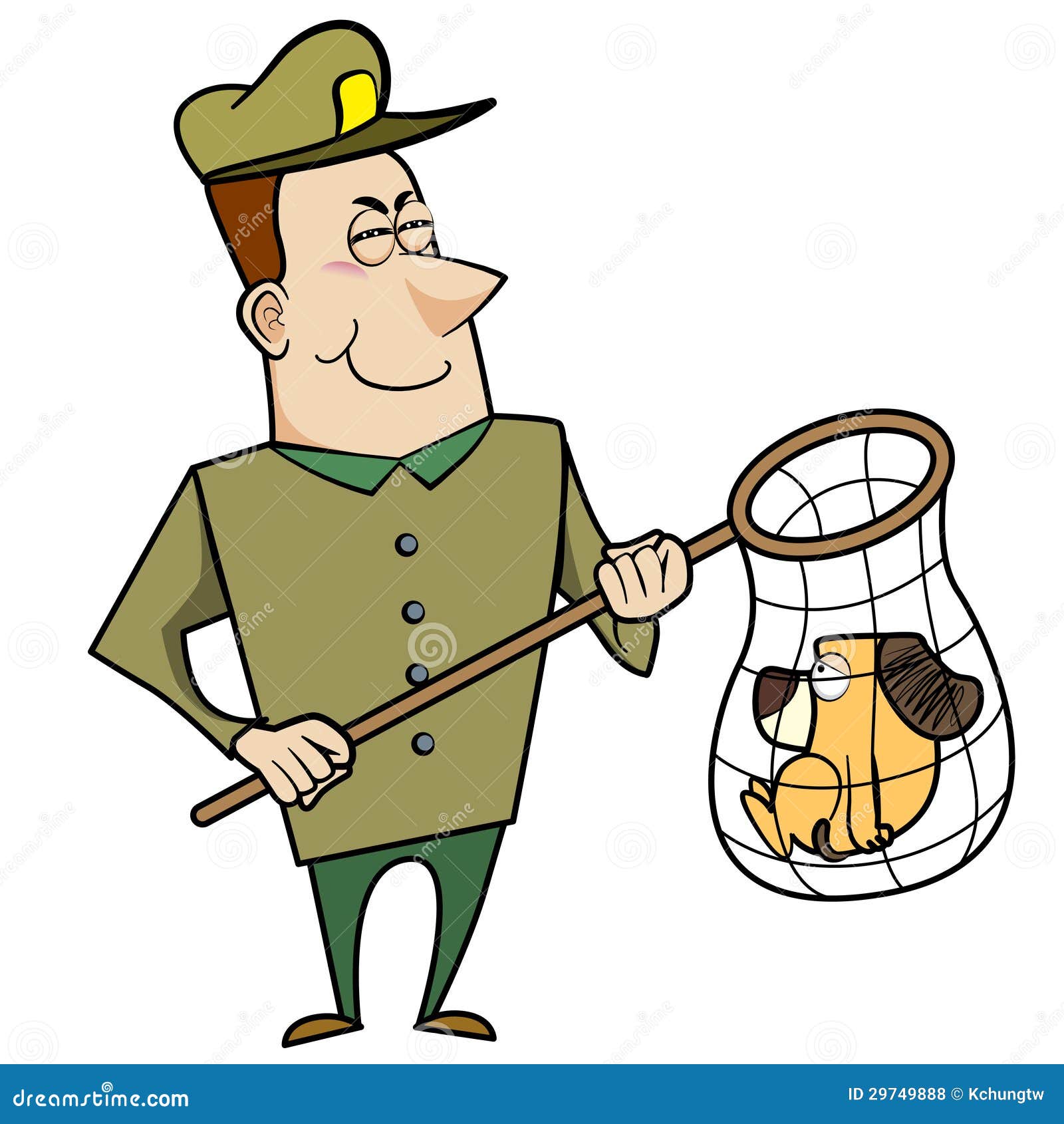 Cartoon Animal Control Officer with Dog in Net Stock Vector - Illustration of male, white: 29749888 Cartoon Animal Control Officer with Dog in Net Stock Vector - Illustration of male, white: 29749888