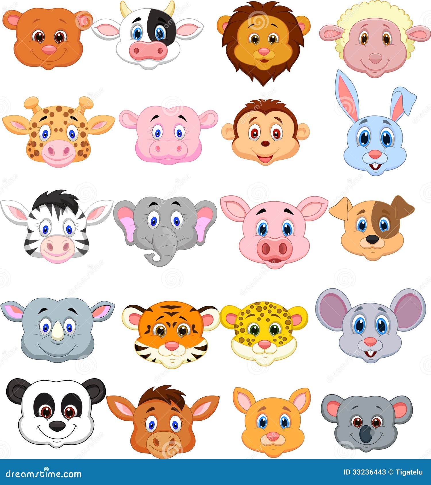 animal heads clipart - photo #14