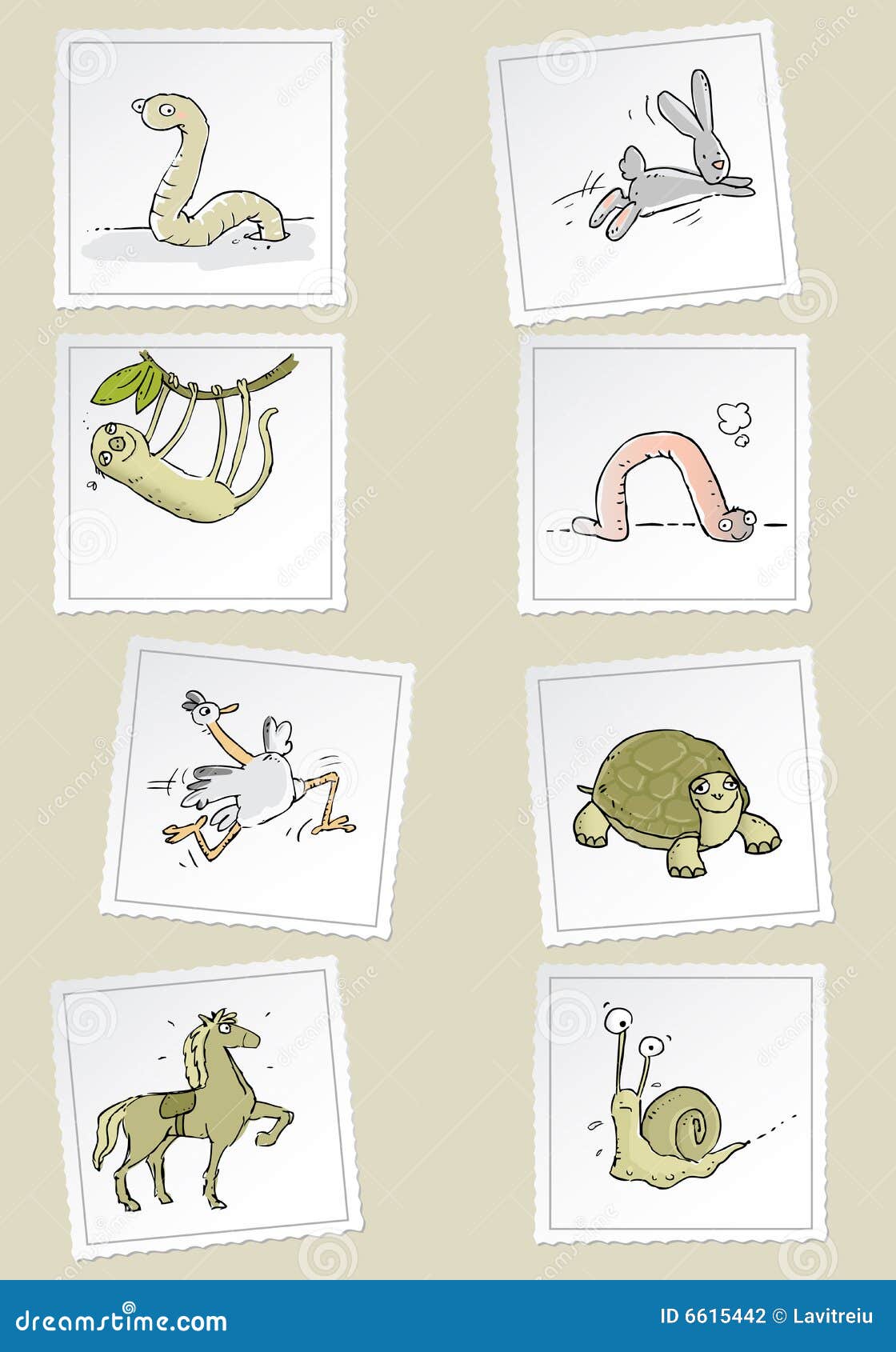Cartoon animals stock vector. Illustration of funny, character - 6615442