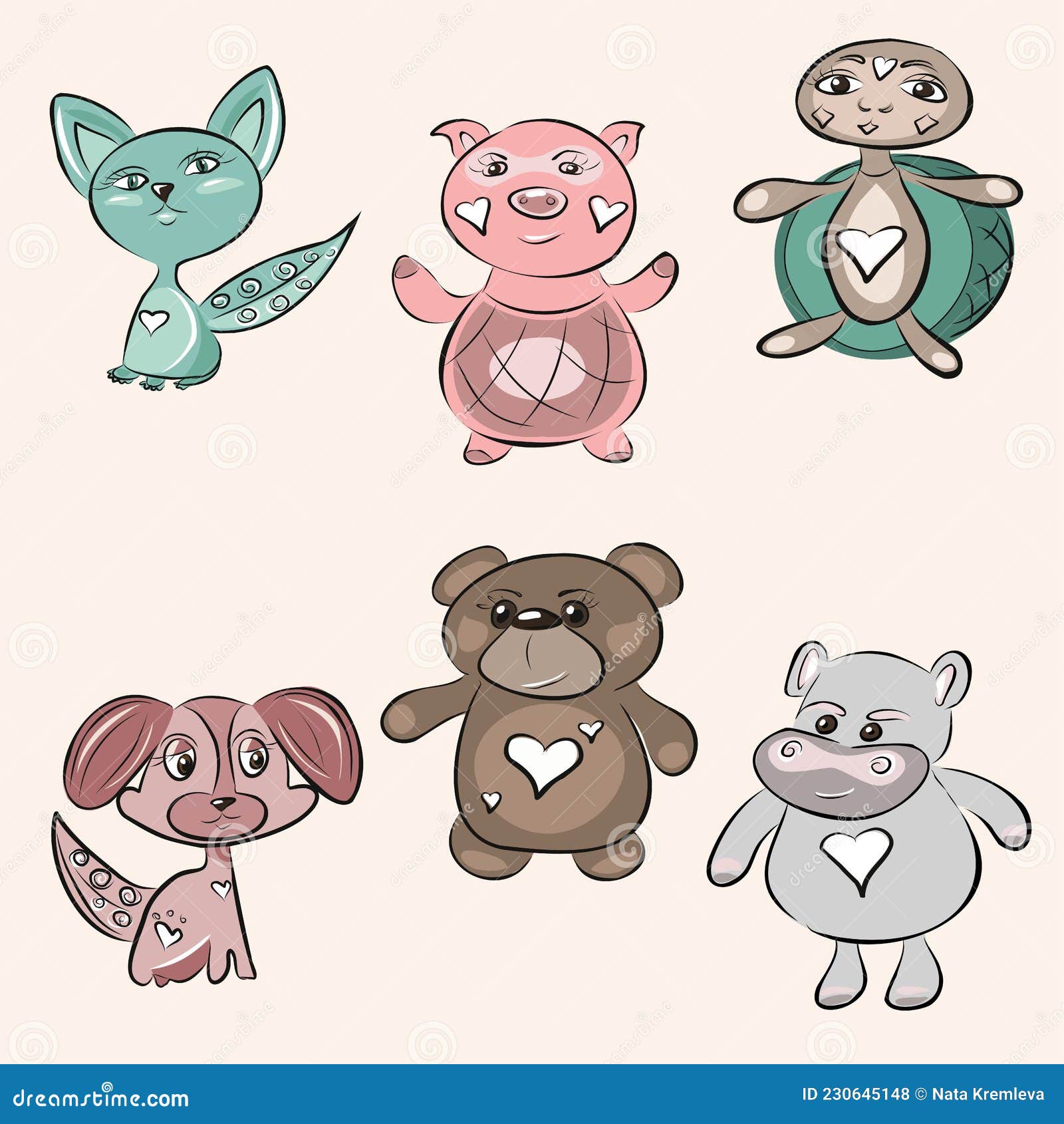 Cartoon Animals in Crowns, Princes and Princesses. Pig, Kitty, Hippo, Turtle, Dog, Bear. Children`s Style Stock Vector - Illustration of drawing, happy: 230645148 Cartoon Animals in Crowns, Princes and Princesses. Pig, Kitty, Hippo, Turtle, Dog, Bear. Children`s Style Stock Vector - Illustration of drawing, happy: 230645148