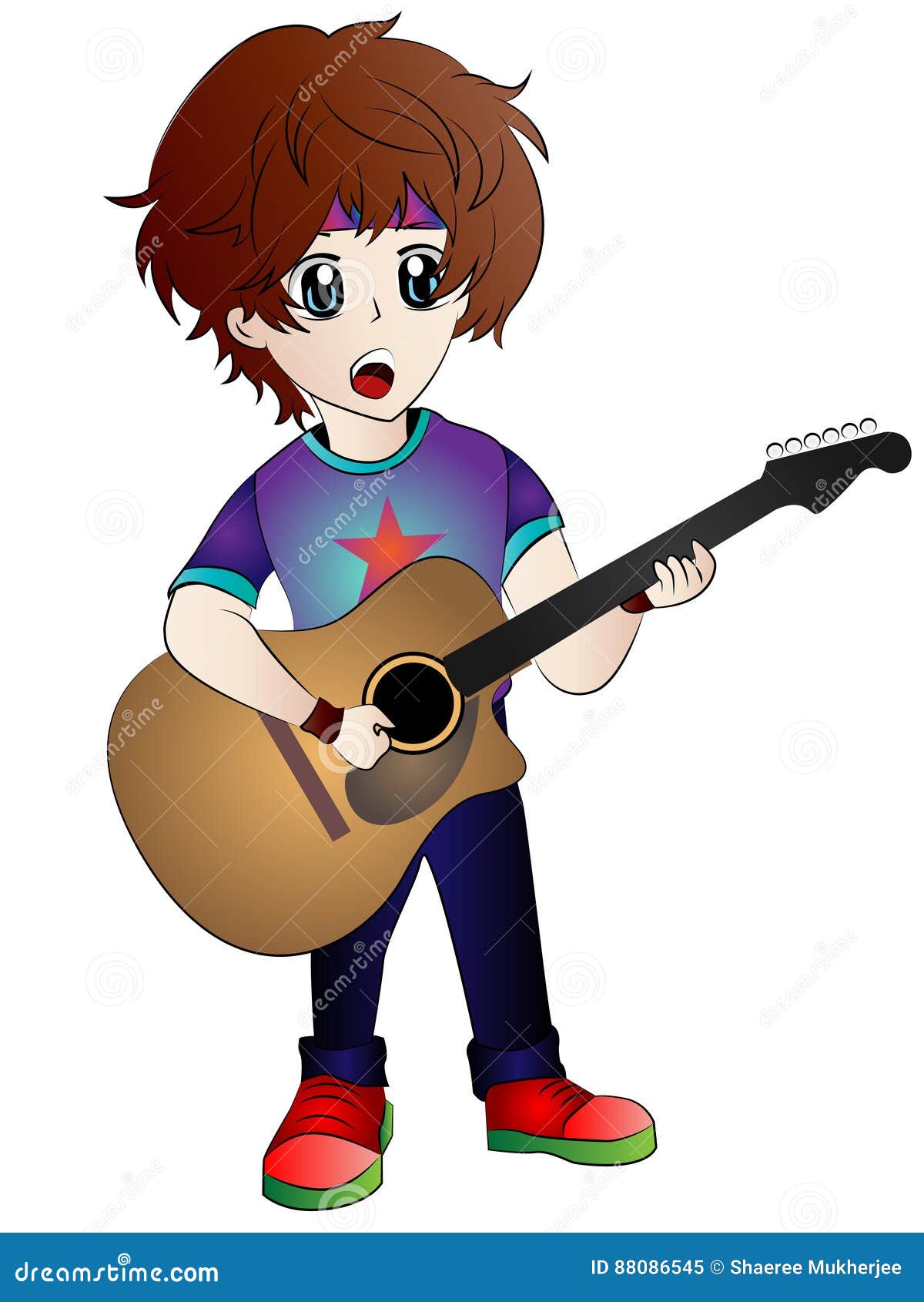 Featured image of post Anime Boy With Guitar Drawing Learn how to draw anime boy pictures using these outlines or print just for coloring