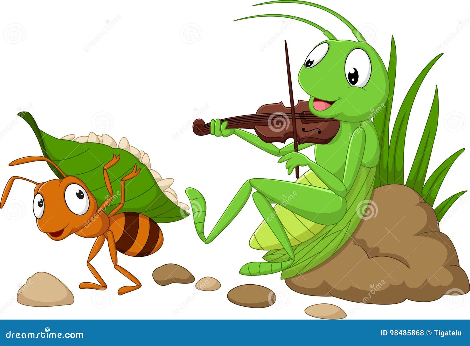 cartoon the ant and the grasshopper