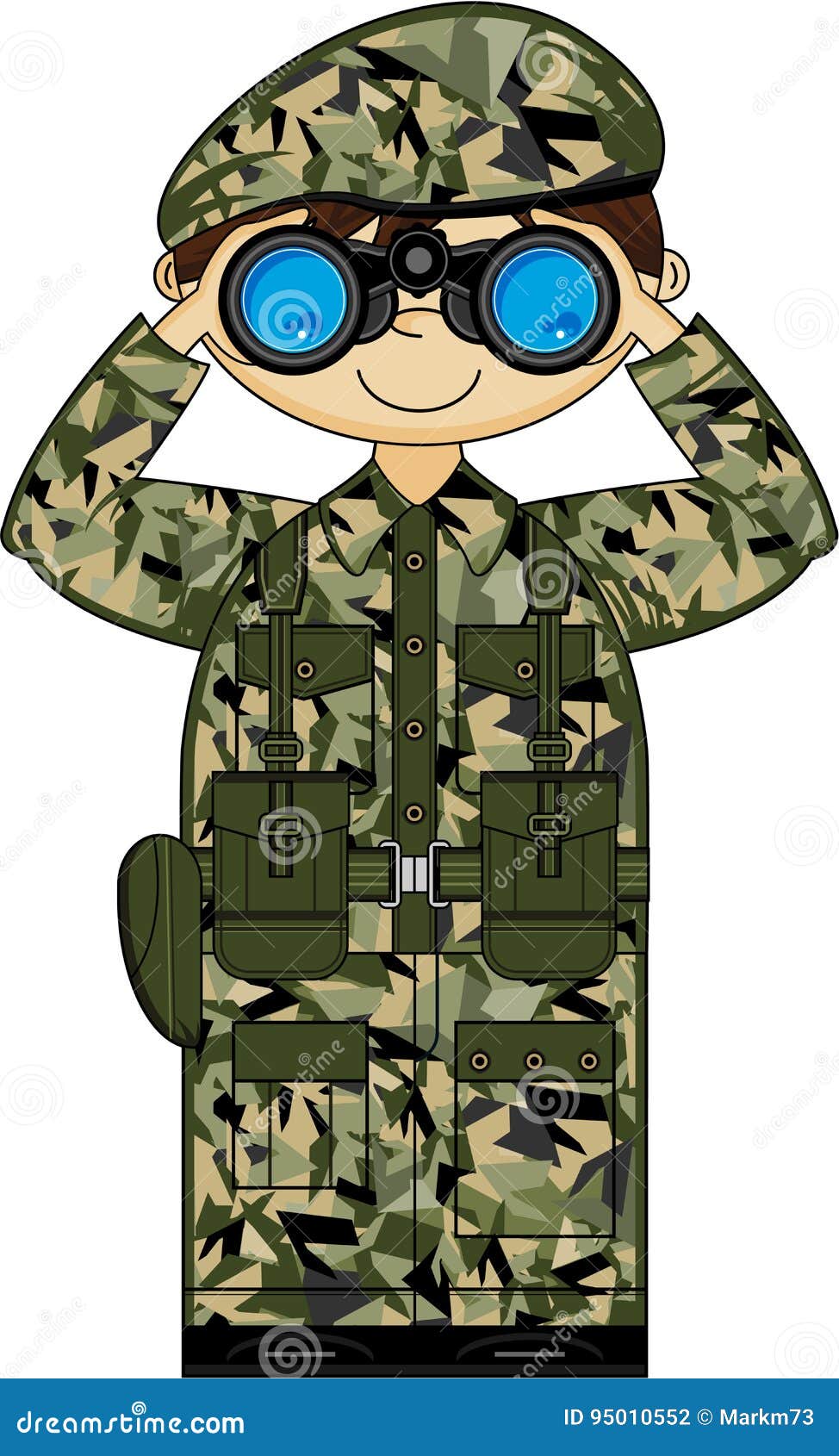 Cartoon Army Soldier stock vector. Illustration of beret - 95010552